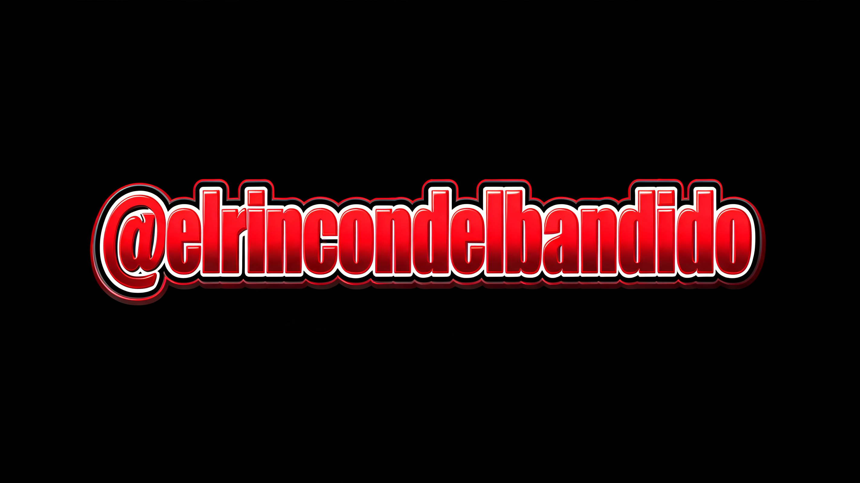 "@elrincondelbandido" — Cinematic Youtube Creator text effect