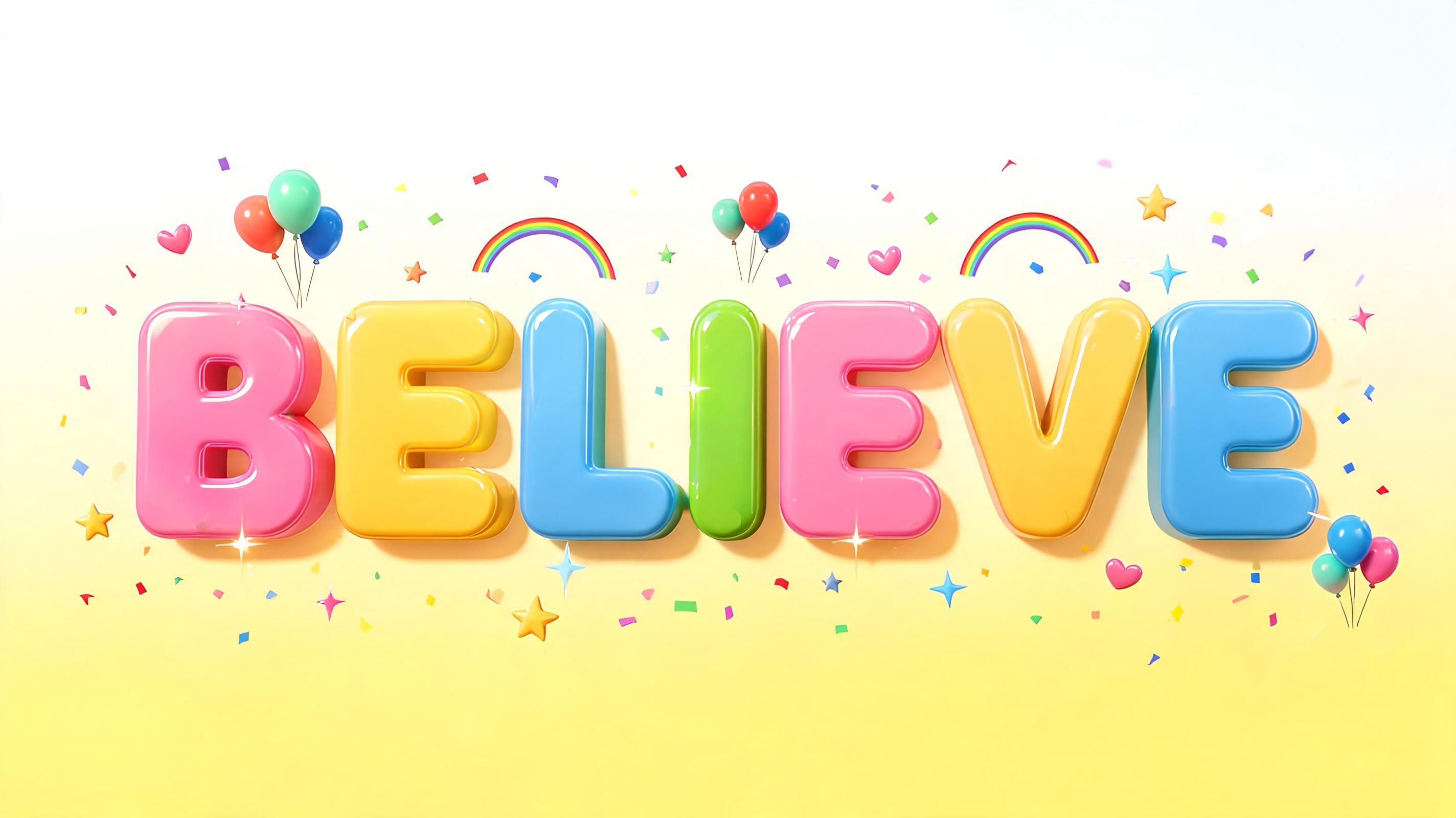 "Believe
" — Kids Gift text effect