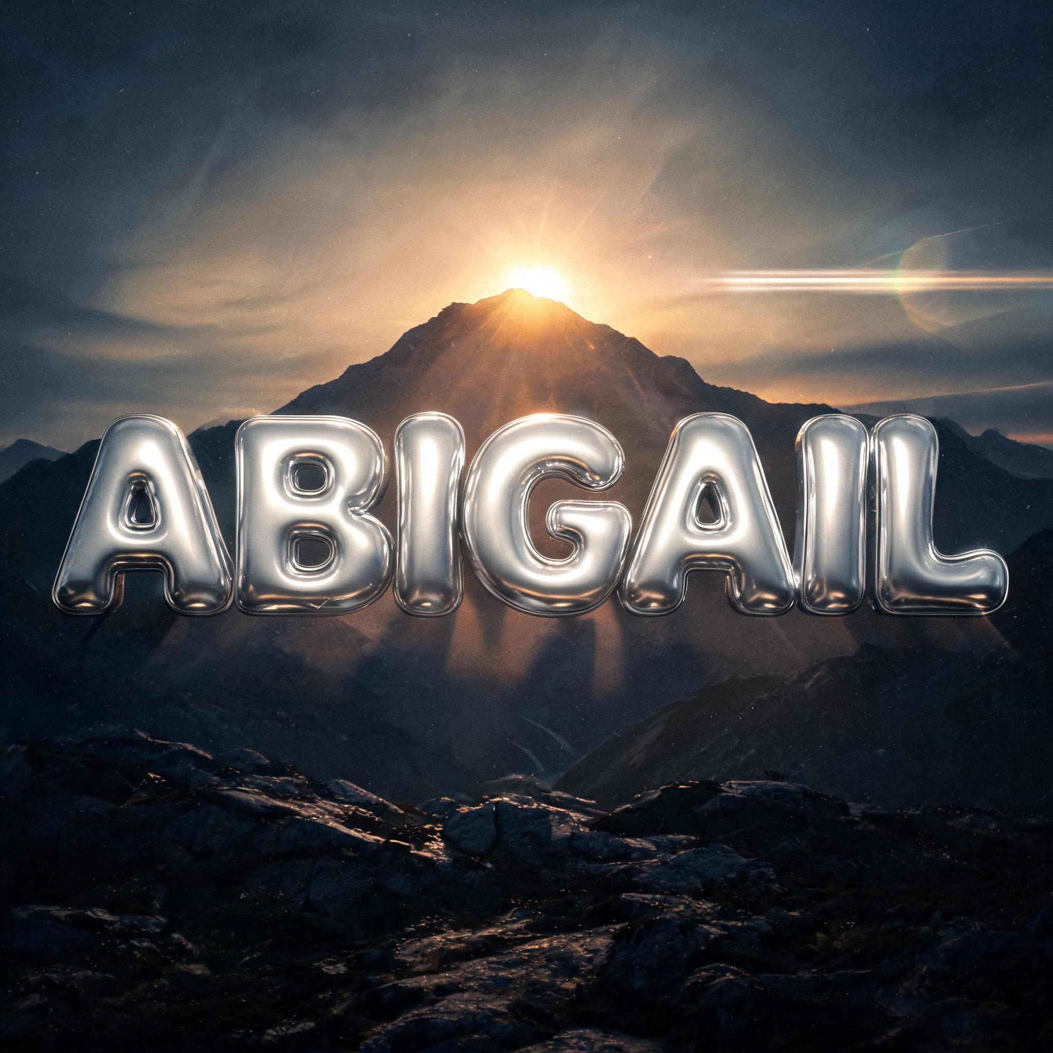 "ABIGAIL" — Chrome Metal 3d | AI Text Effect Generator