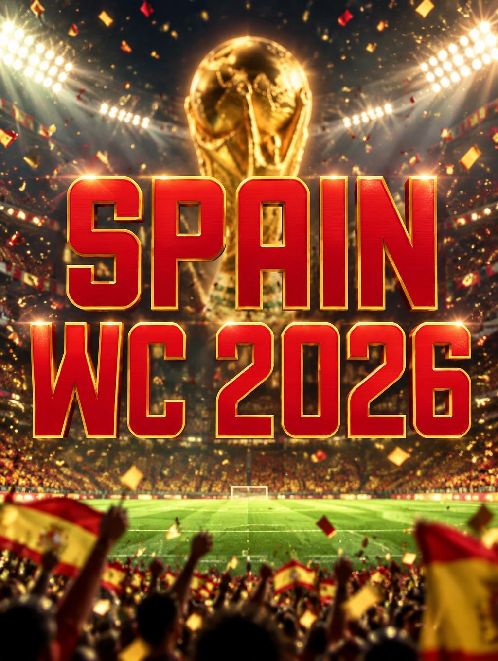 "spain wc 2026" — Sports Football | AI Text Effect Generator