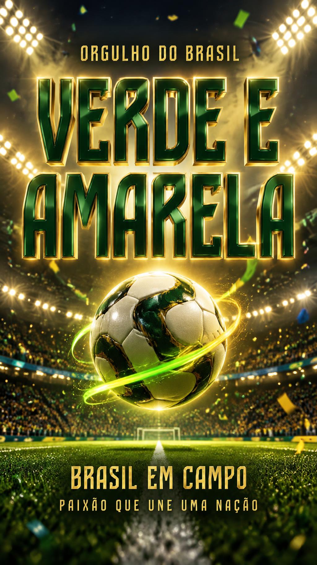 VERDE E AMARELA
ORGULHO DO BRASIL
BRASIL EM CAMPO
PAIXÃO QUE UNE UMA NAÇÃO