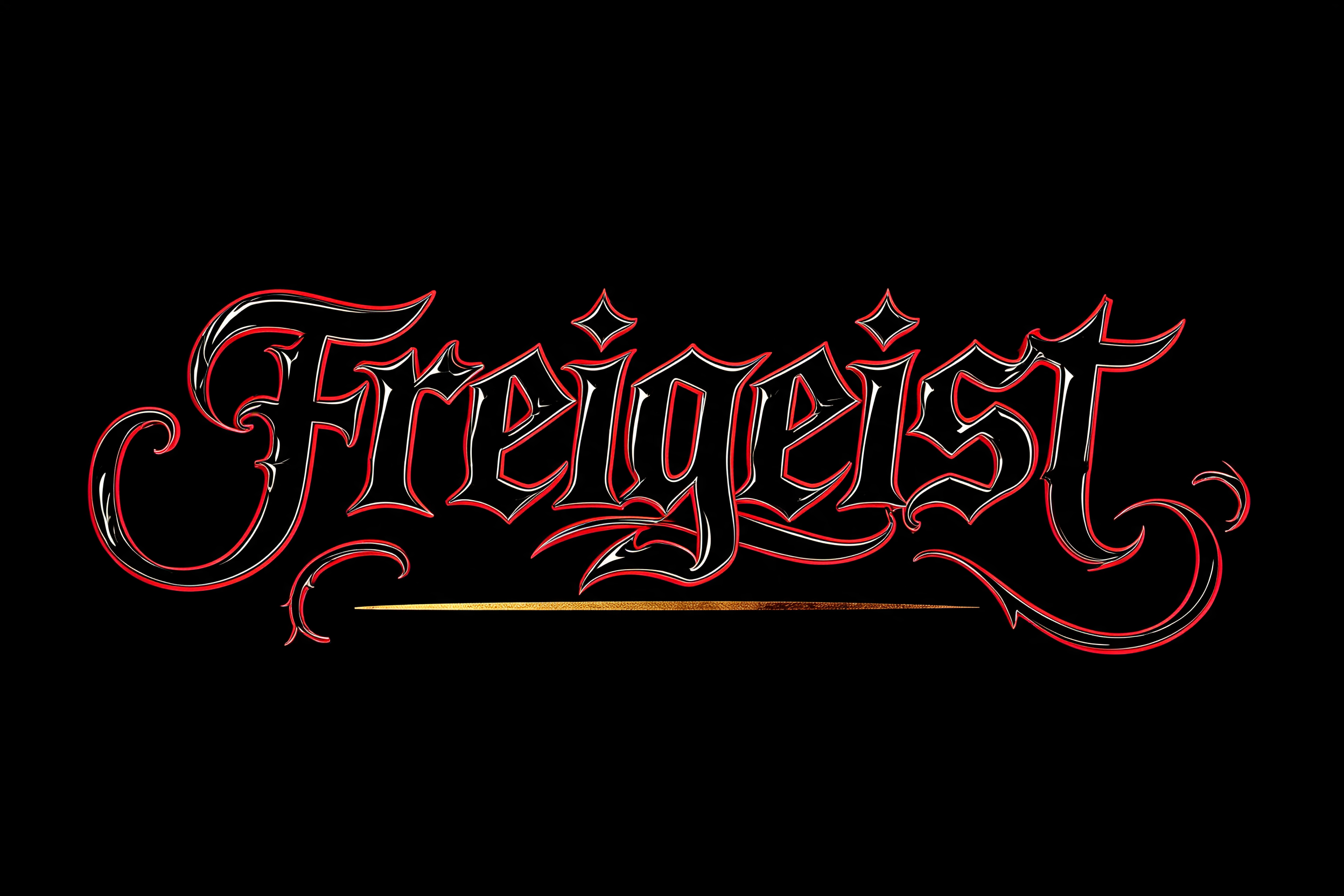 "Freigeist" — Chicano text effect