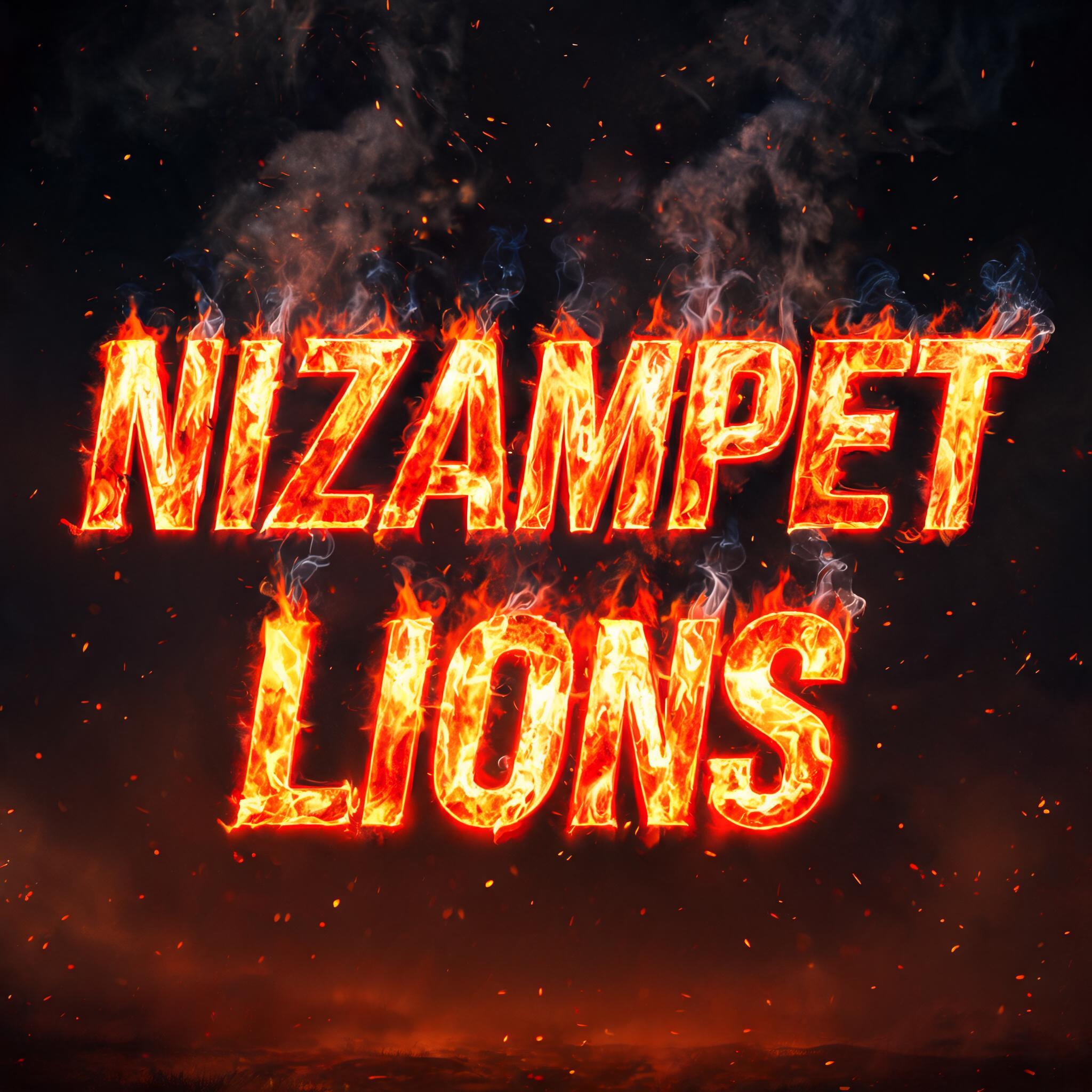 "Nizampet Lions " — Fire Smoke text effect