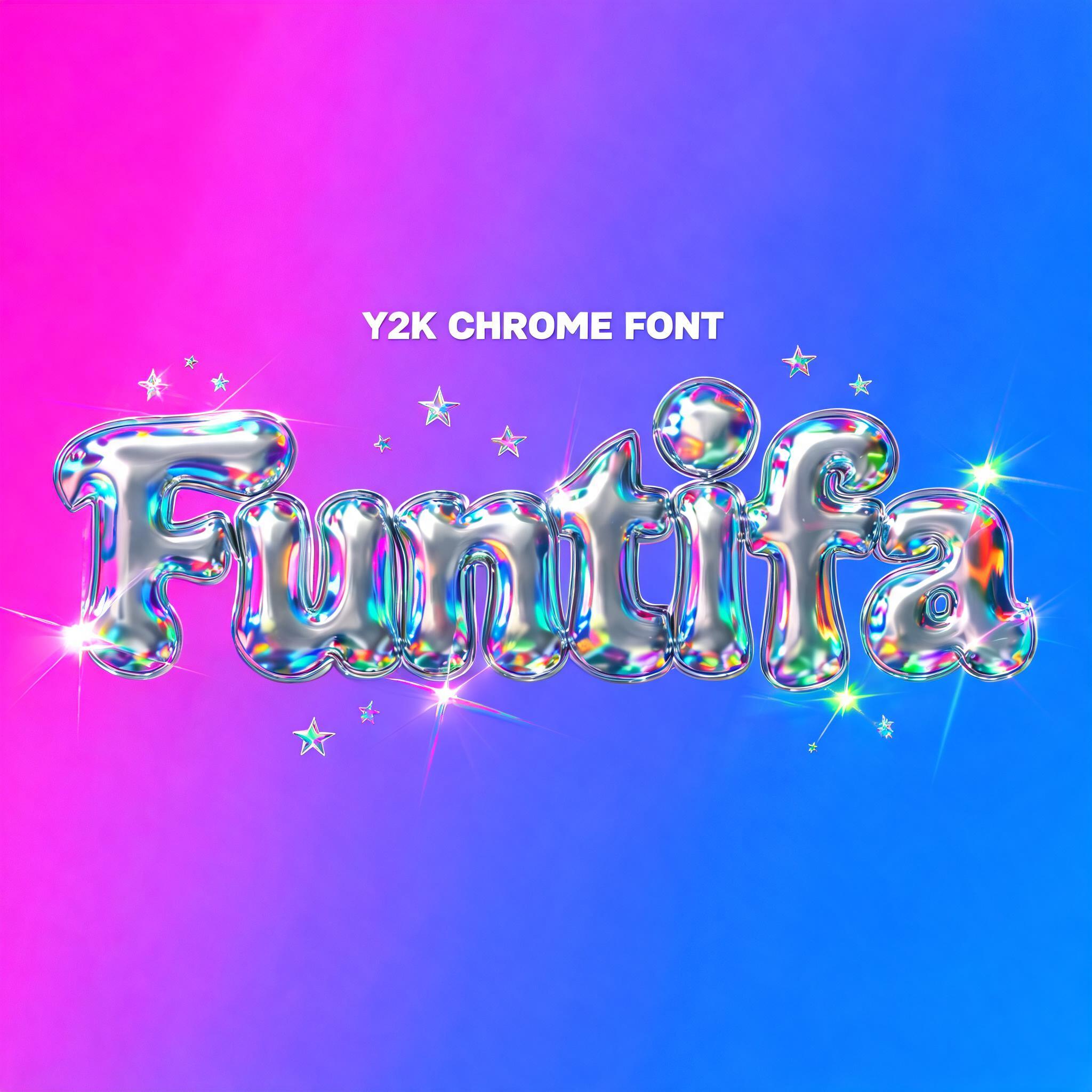 "Funtifa" — Y2k Chrome | AI Text Effect Generator