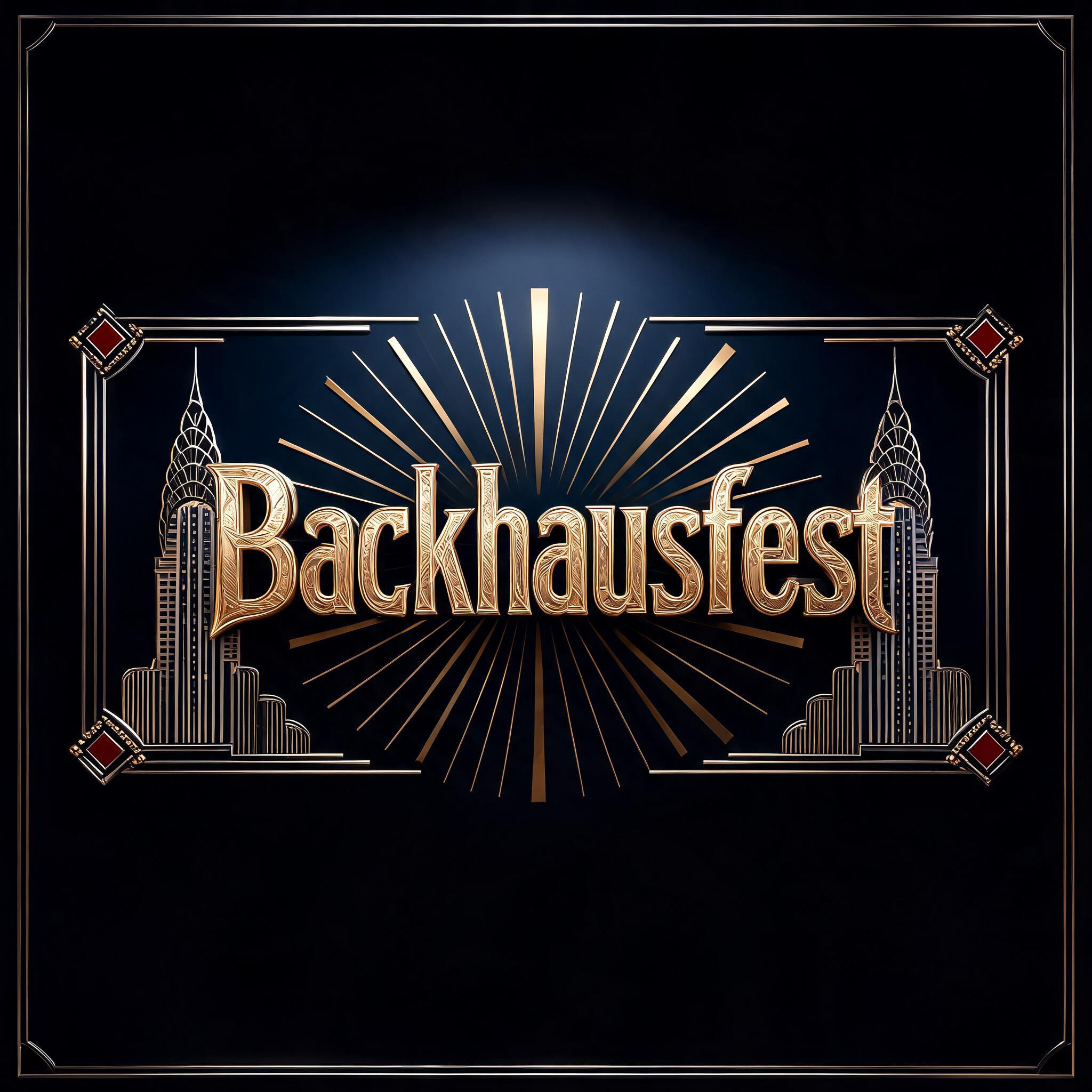 "Backhausfest" — Art Deco text effect