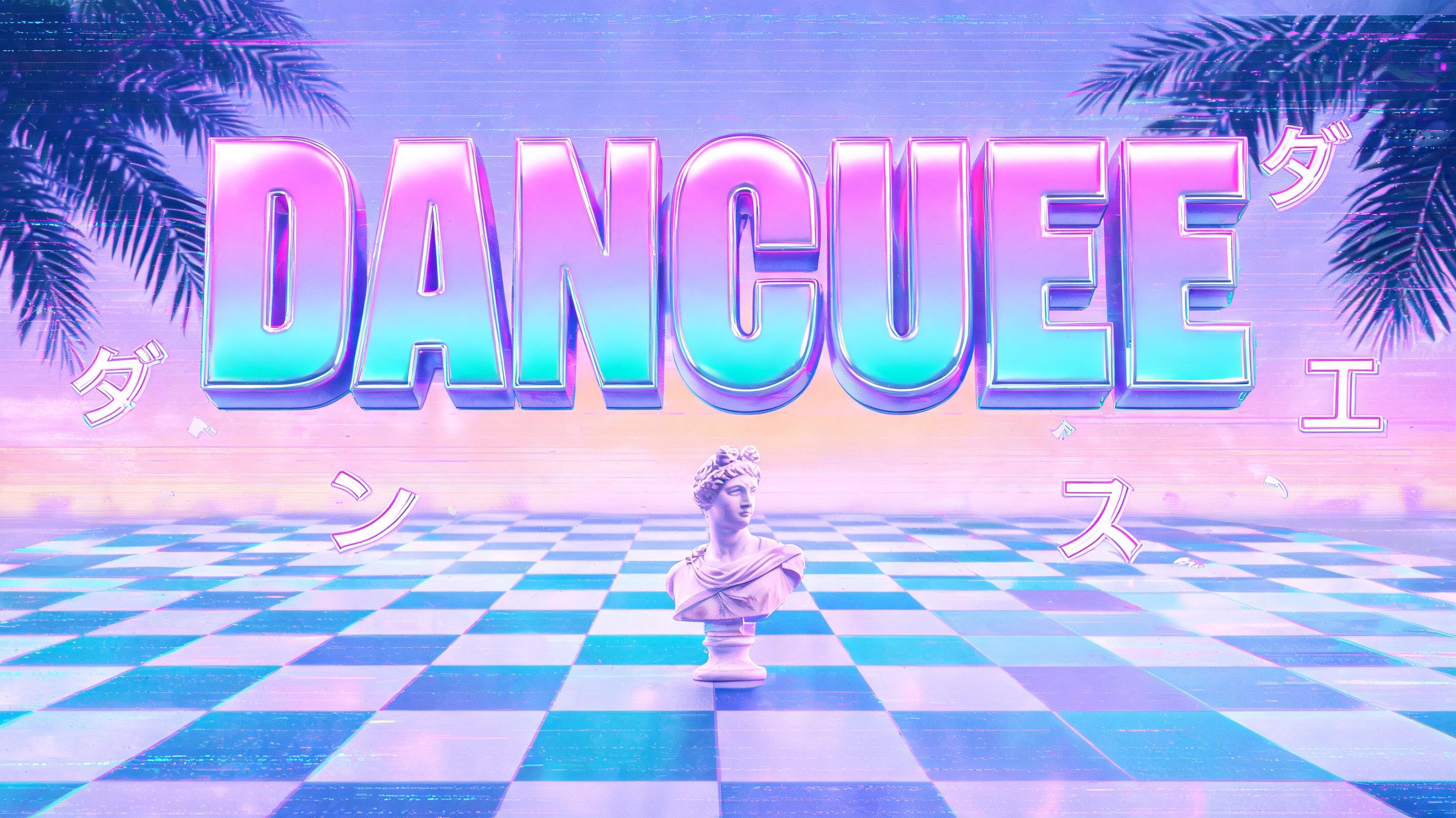 "DANCUEE" — Vaporwave text effect