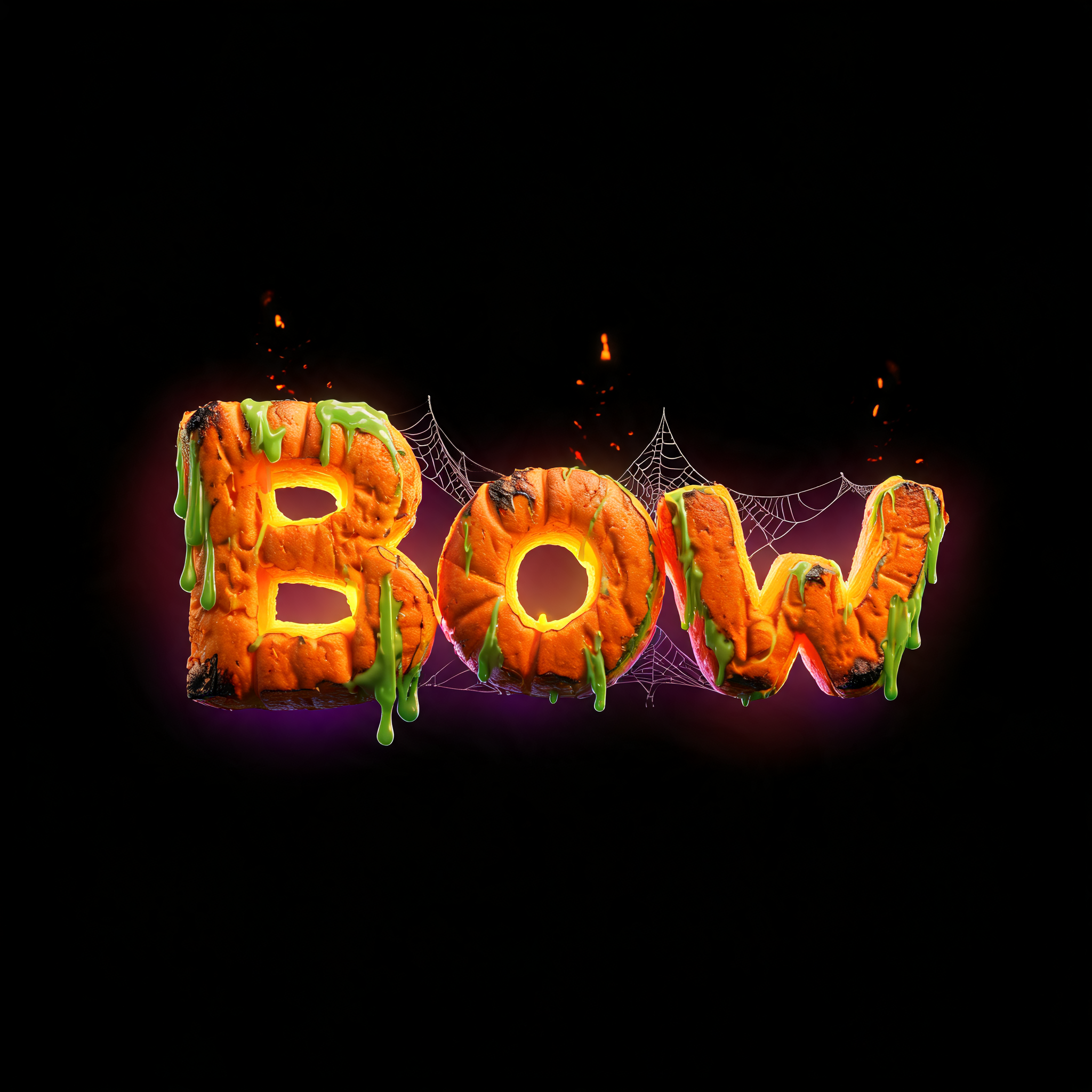 "Bow" — Halloween text effect