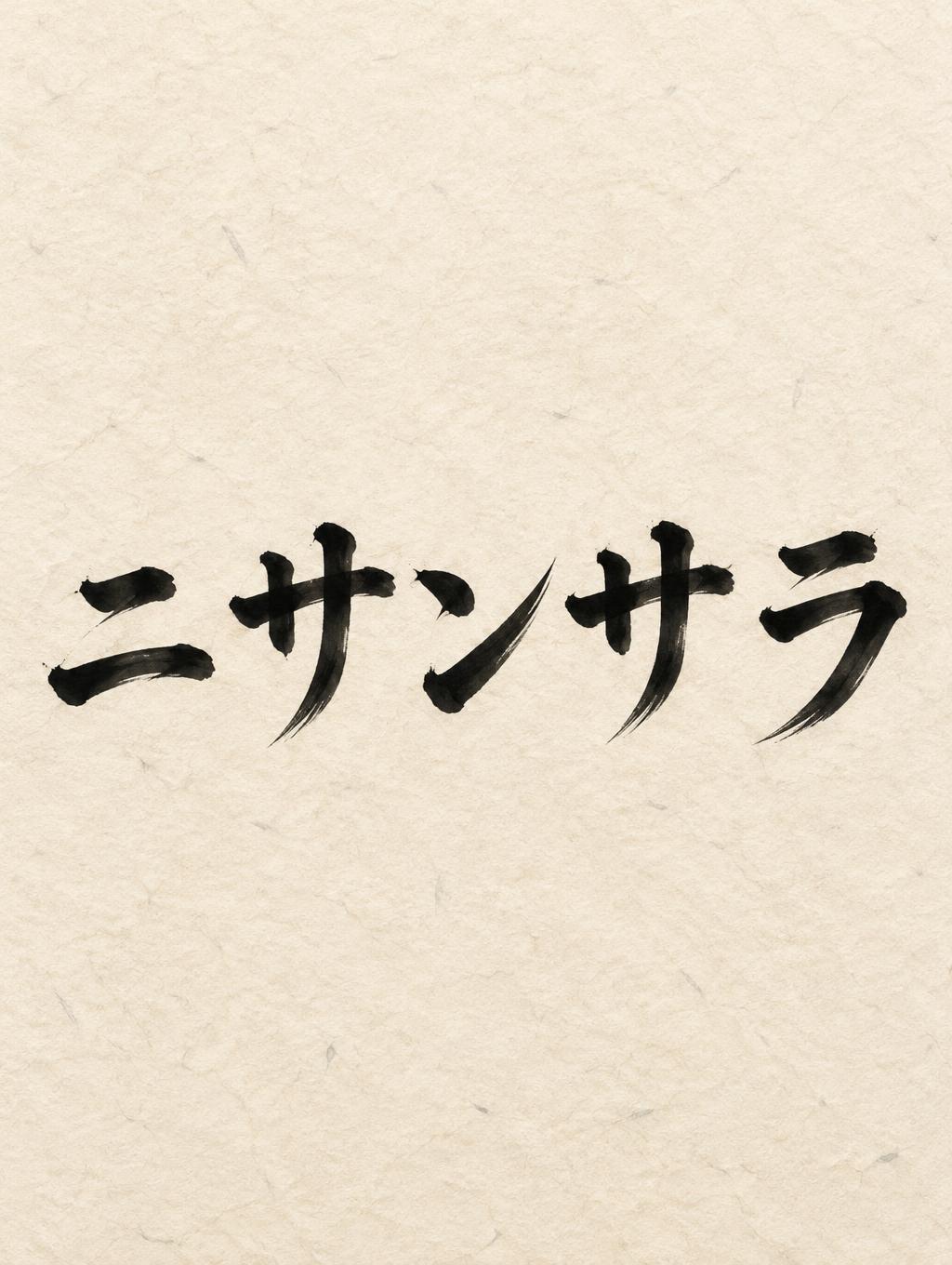 "ニサンサラ" — Brush Japanese Ink | AI Text Effect Generator