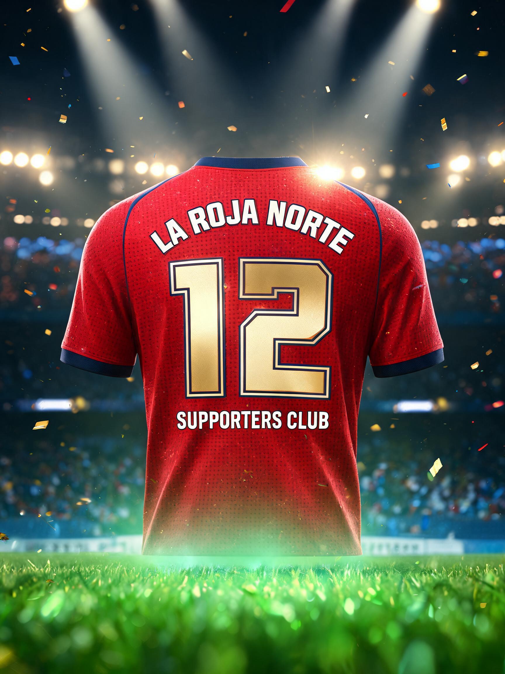"LA ROJA NORTE
12
SUPPORTERS CLUB" — Sports Football | AI Text Effect Generator