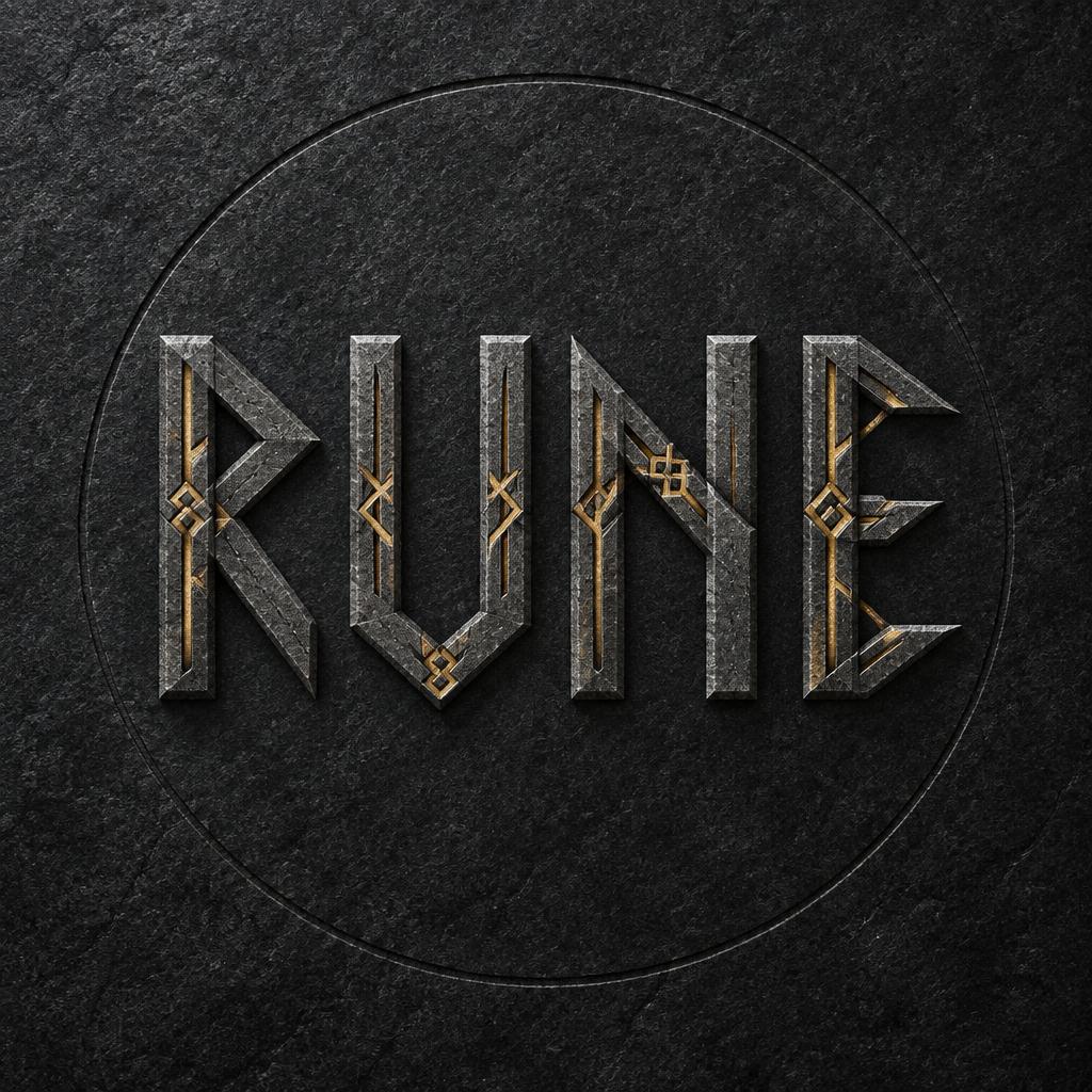 "RUNE" — Viking | AI Text Effect Generator