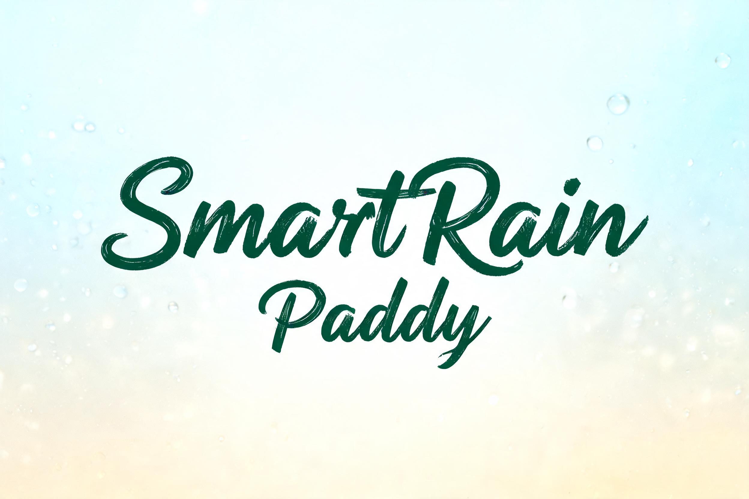 "SmartRain Paddy" — Cursive Modern text effect