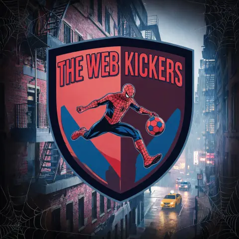 "THE WEB KICKERS" — Spider Hero text effect