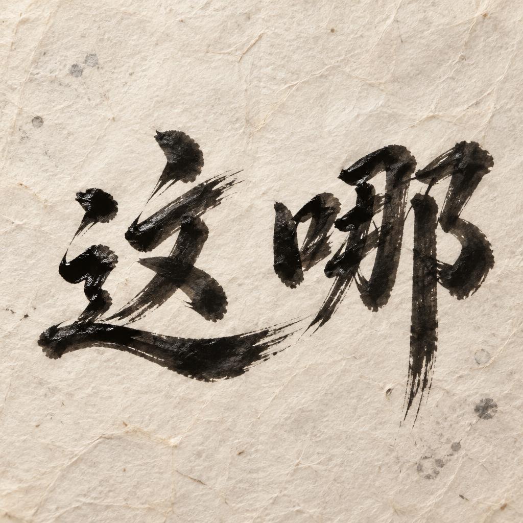 "这哪" — Brush Stroke | AI Text Effect Generator