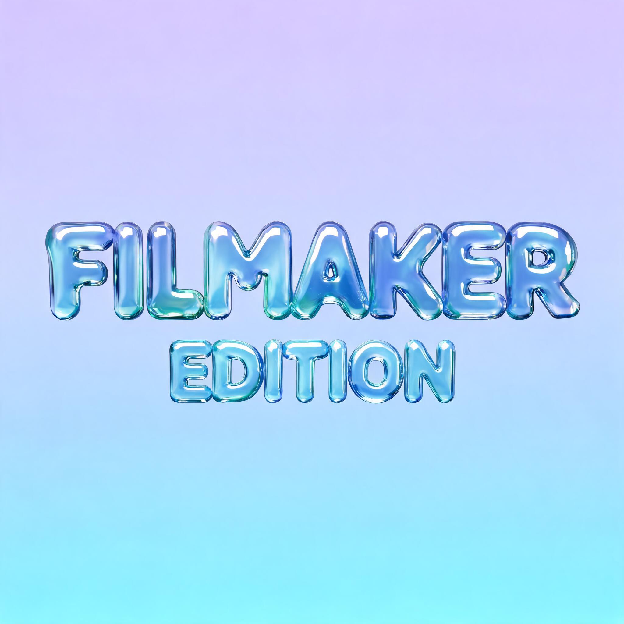 "FILMAKER EDITION" — Glass Liquid | AI Text Effect Generator