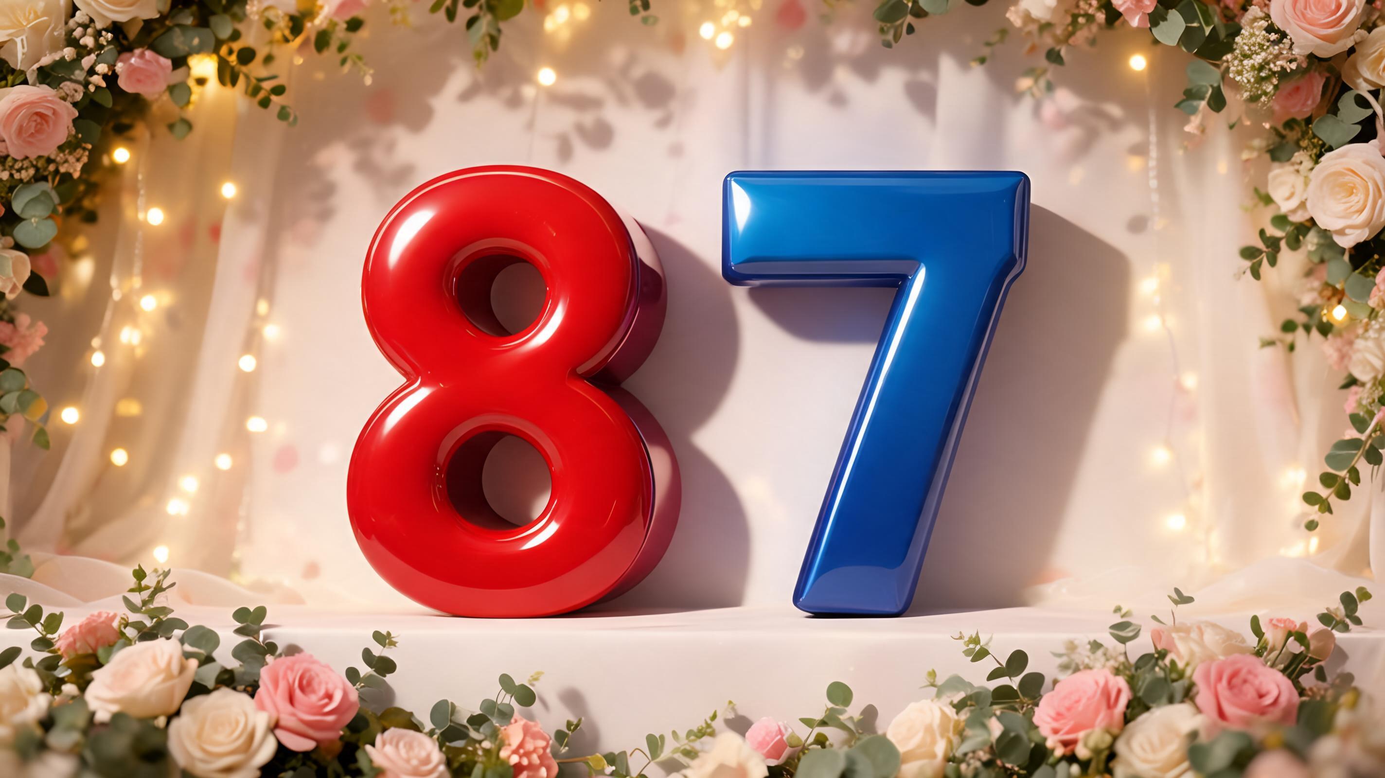 "87" — 3d Bold | AI Text Effect Generator
