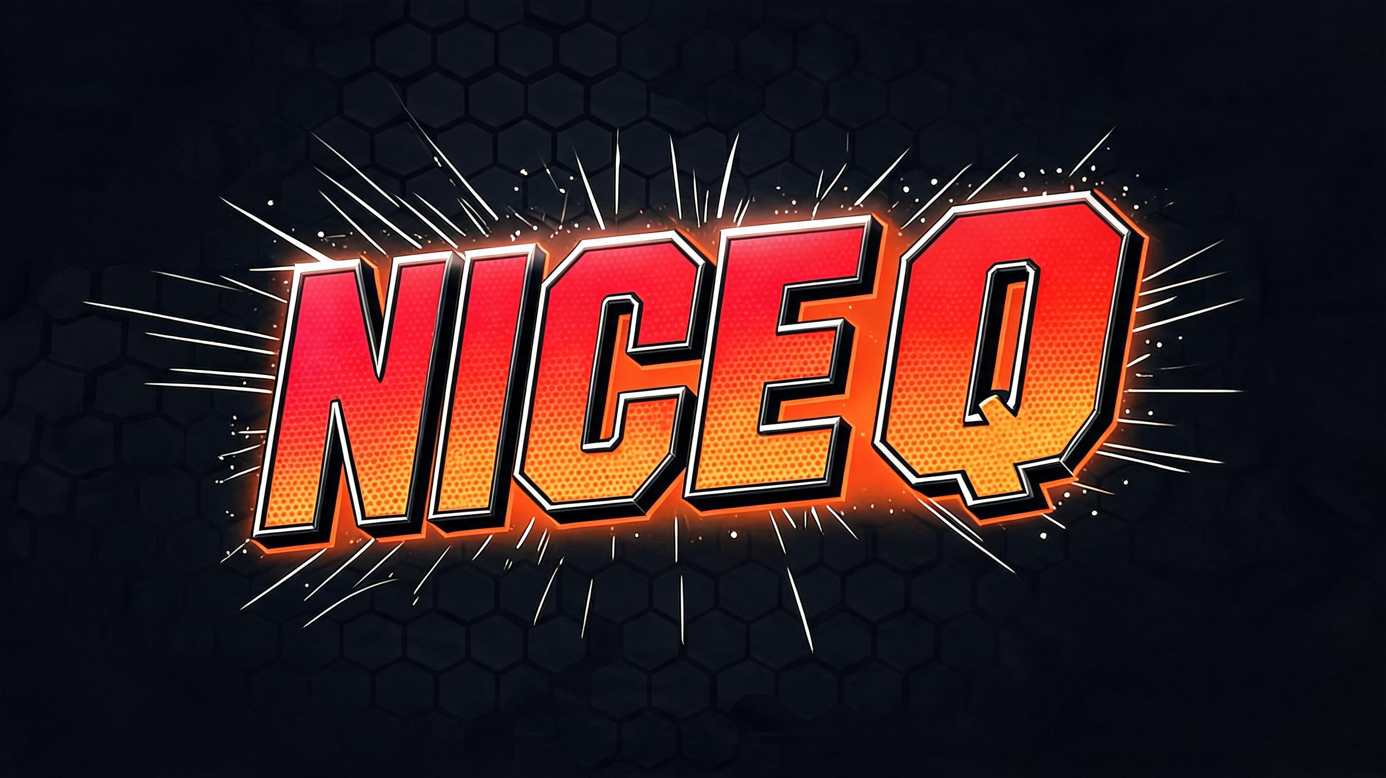 "NICE Q" — Comic Book | AI Text Effect Generator