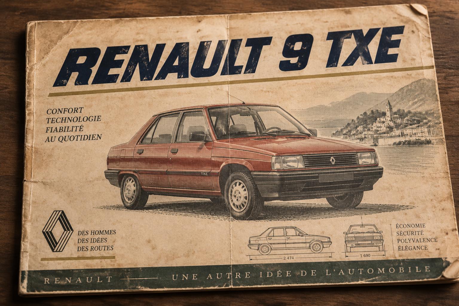 "RENAULT 9 TXE" — Vintage | AI Text Effect Generator