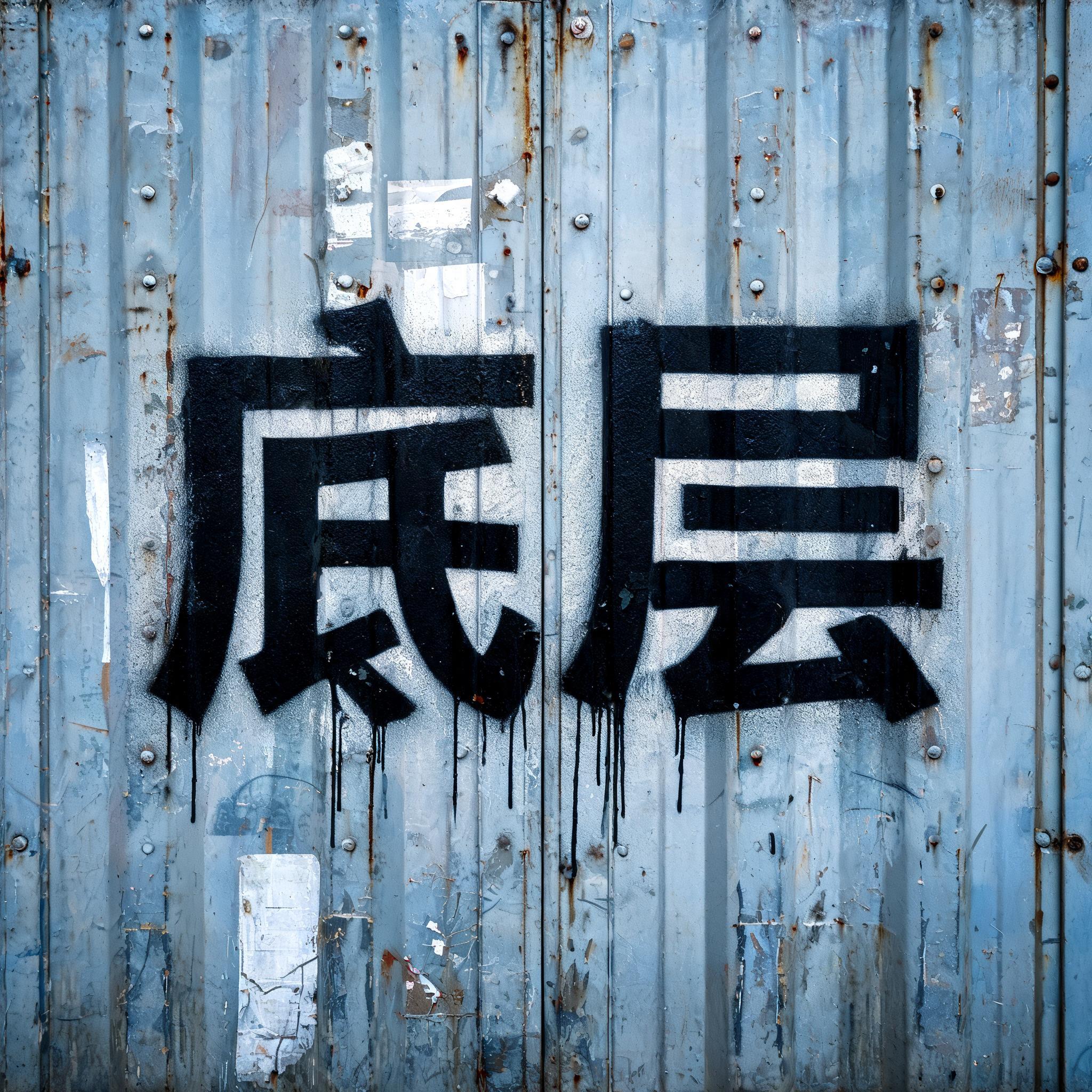 "底层" — Stencil | AI Text Effect Generator