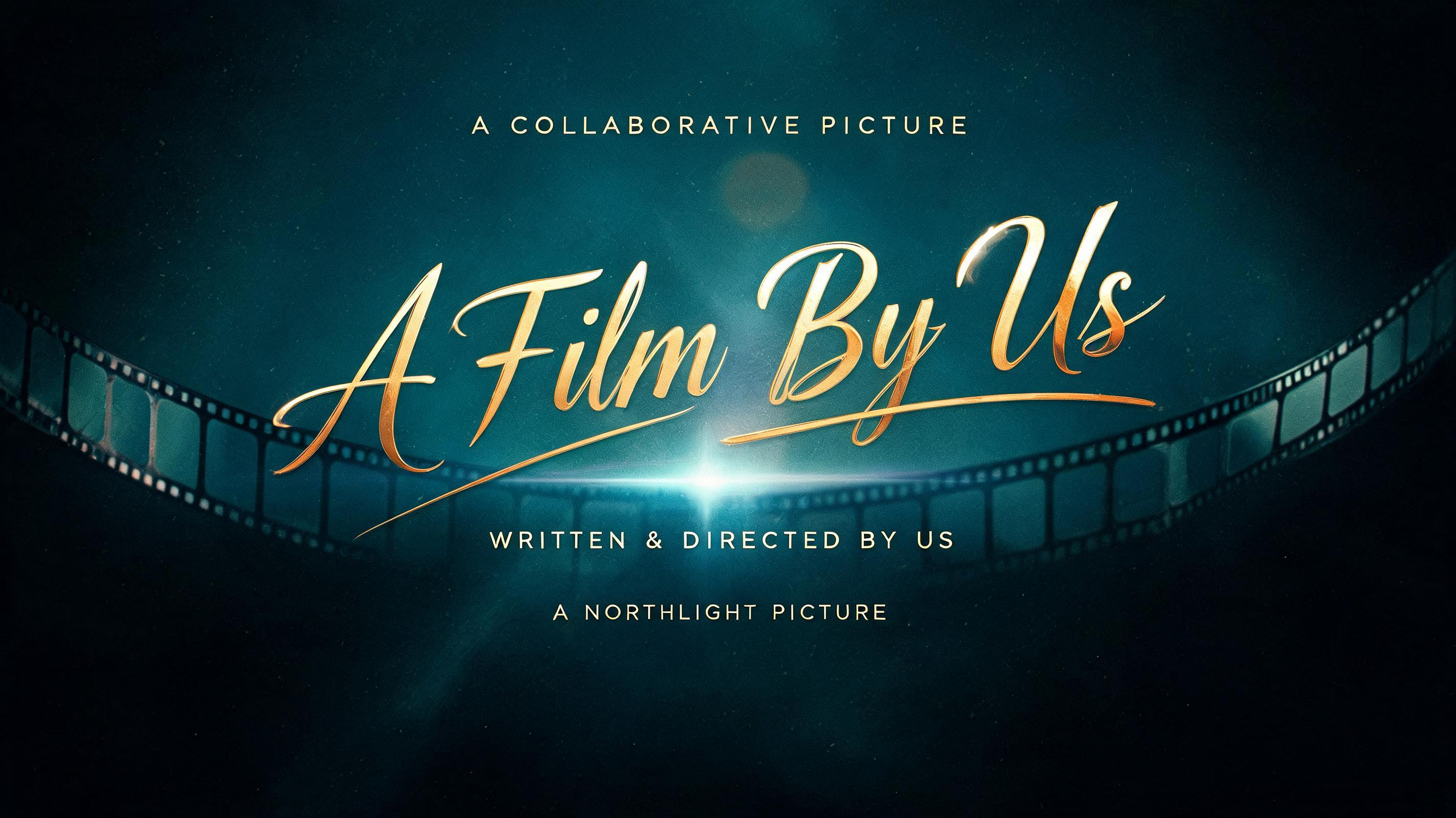 "A Film By Us
A COLLABORATIVE PICTURE
WRITTEN & DIRECTED BY US
A NORTHLIGHT PICTURE" — Cinematic text effect