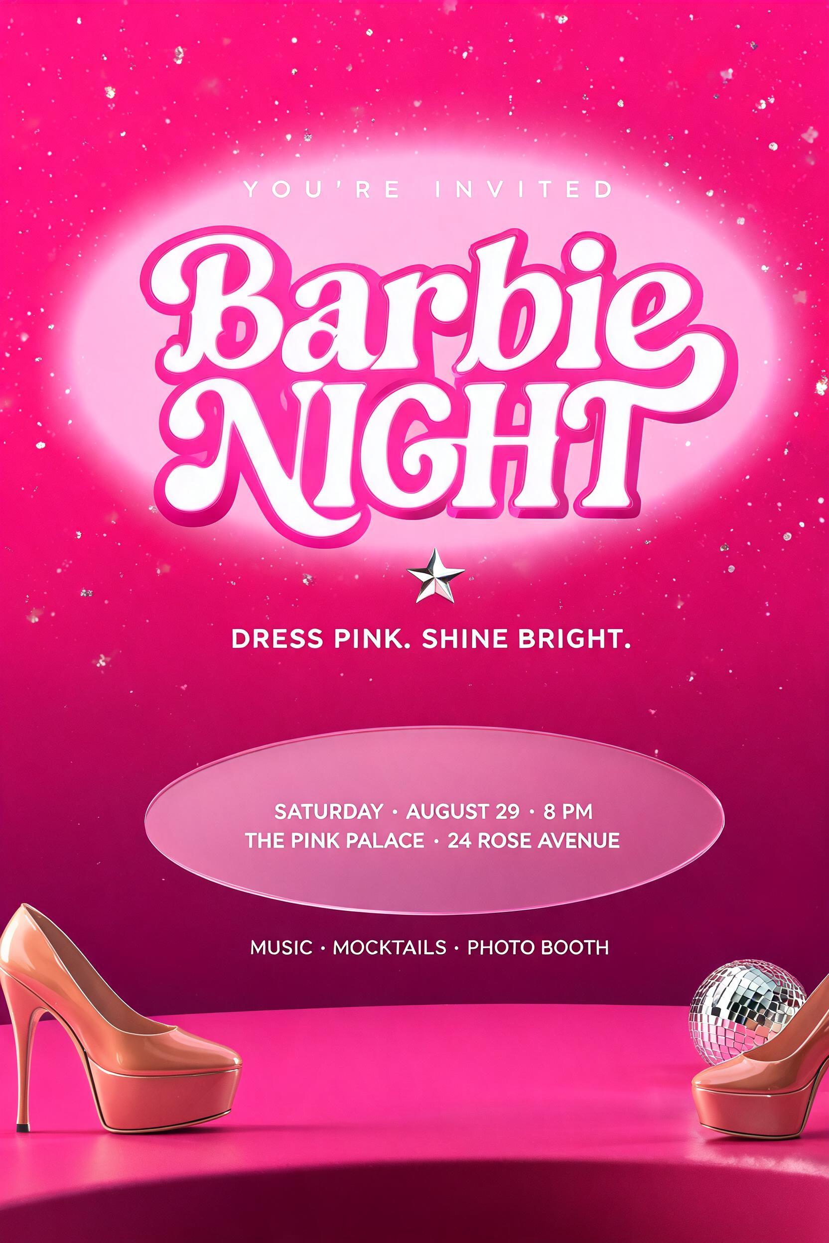 "estilo barbie" — Barbie text effect