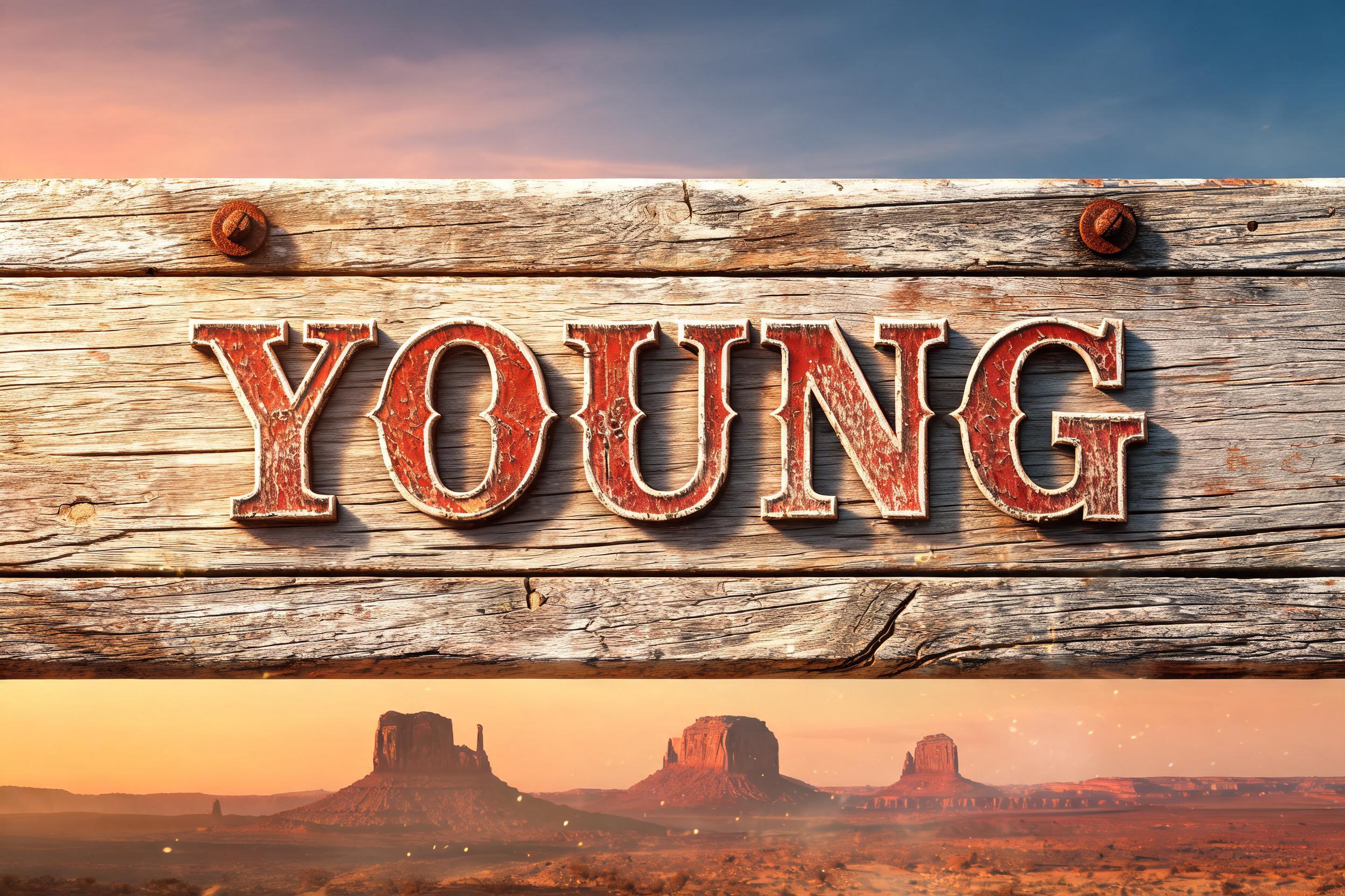 "Young" —  | AI Text Effect Generator