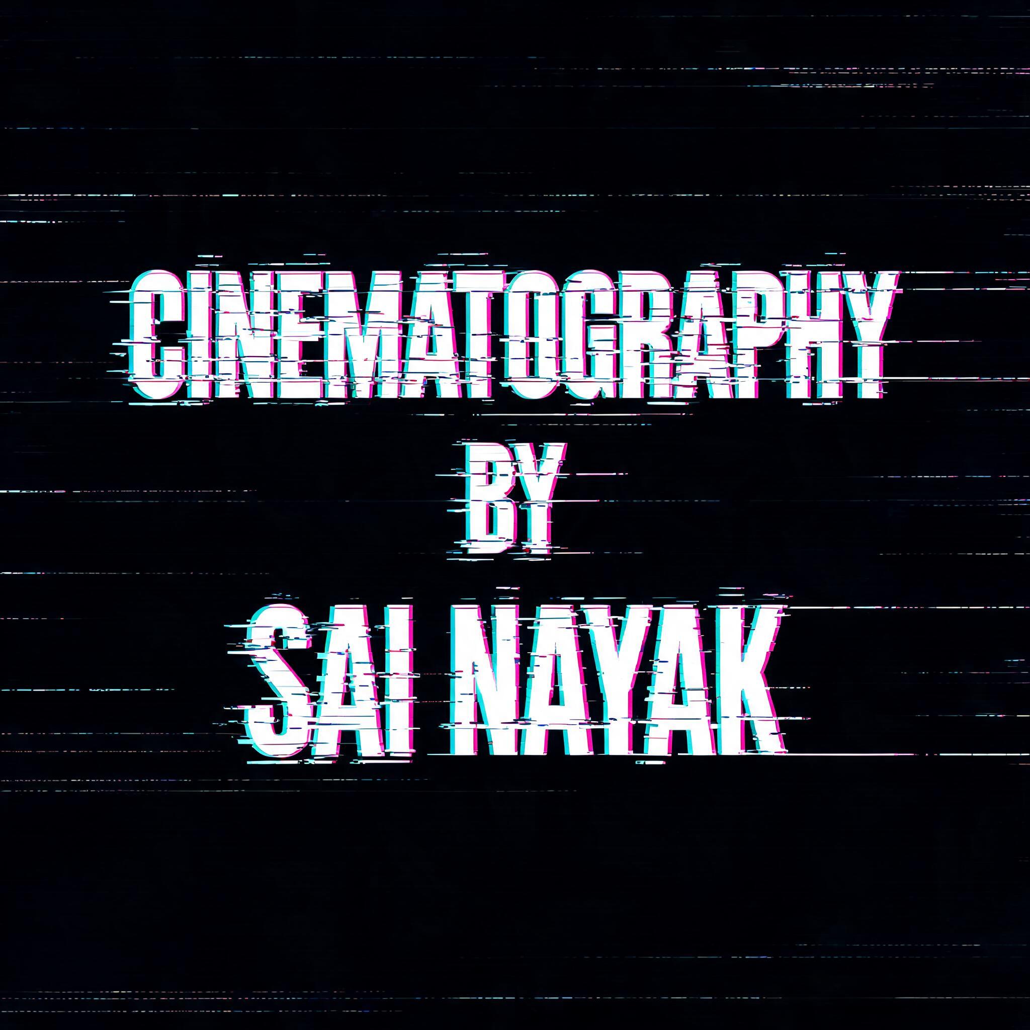 "CINEMATOGRAPHY BY SAI NAYAK" — Glitch | AI Text Effect Generator