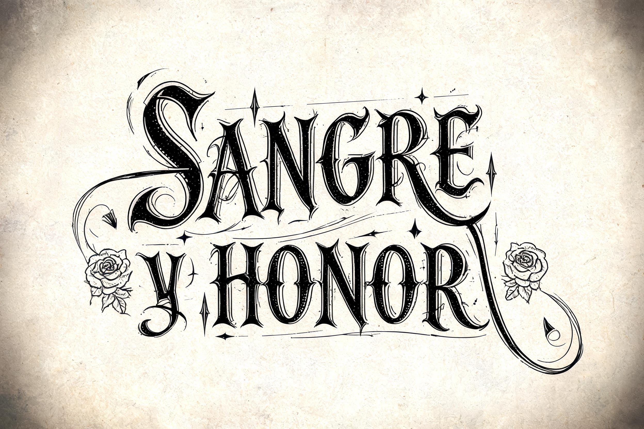 "Sangre
y Honor" — Gothic | AI Text Effect Generator