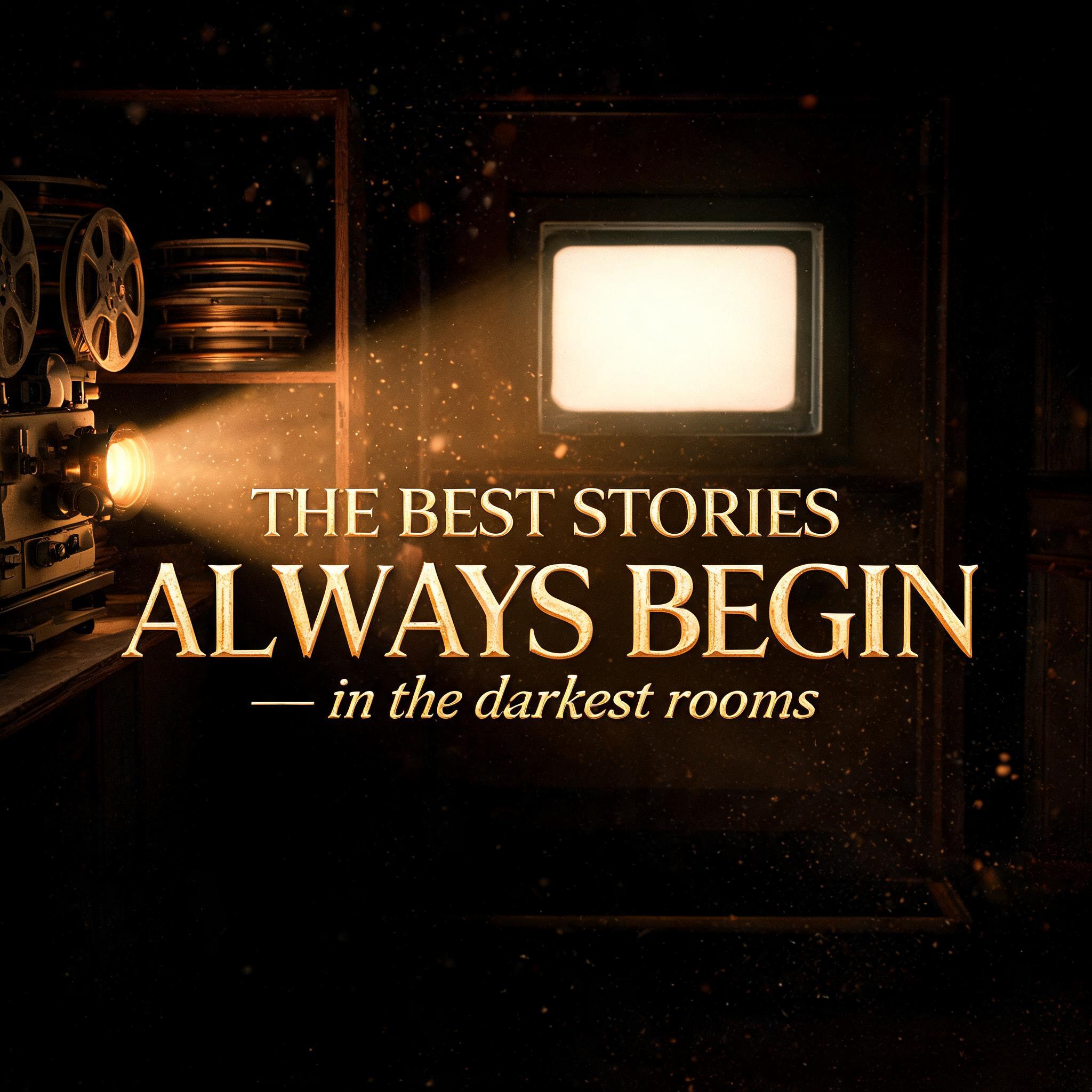 "THE BEST STORIES
ALWAYS BEGIN
— in the darkest rooms" — Cinematic | AI Text Effect Generator