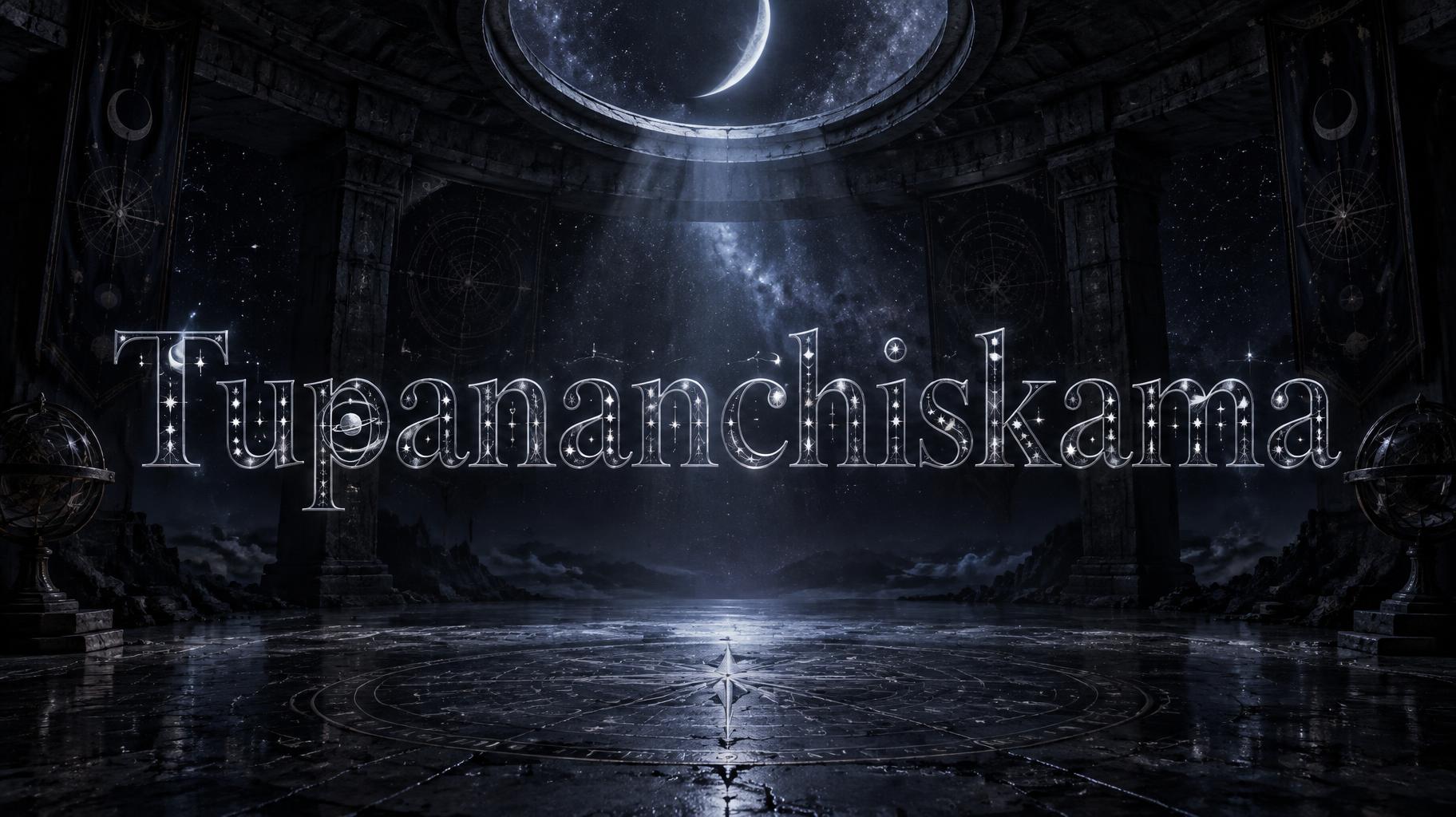 "Tupananchiskama" — Celestial Symbol text effect