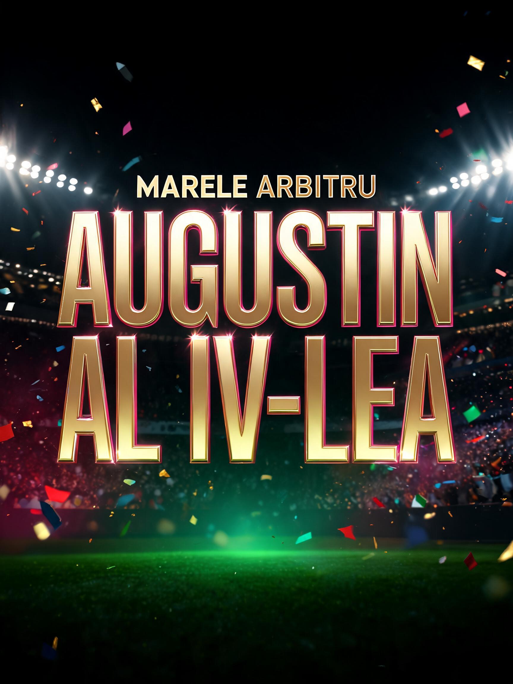 "Marele Arbitru Augustin al IV-lea" — Sports Football | AI Text Effect Generator