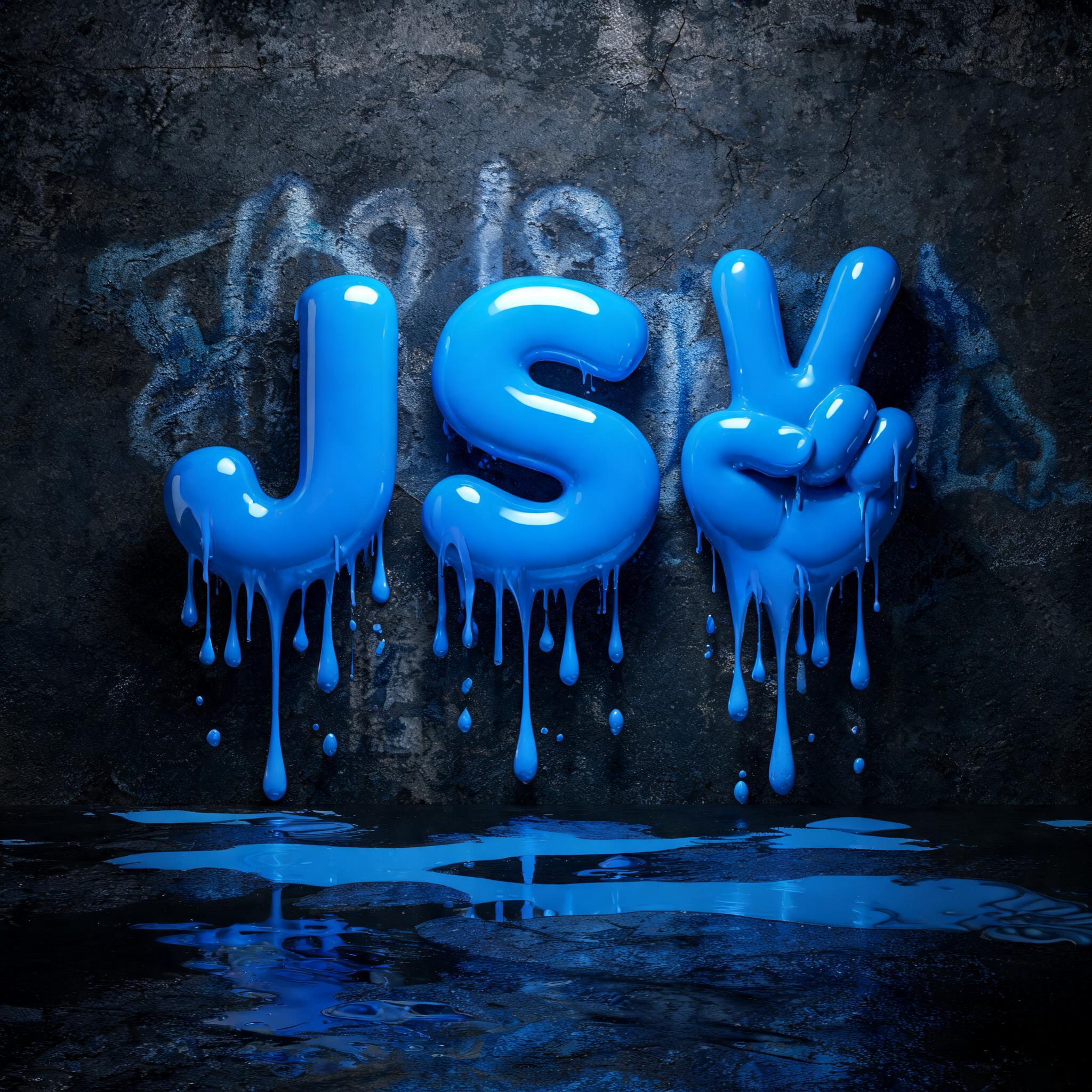 "J S✌️" — Drip Font | AI Text Effect Generator