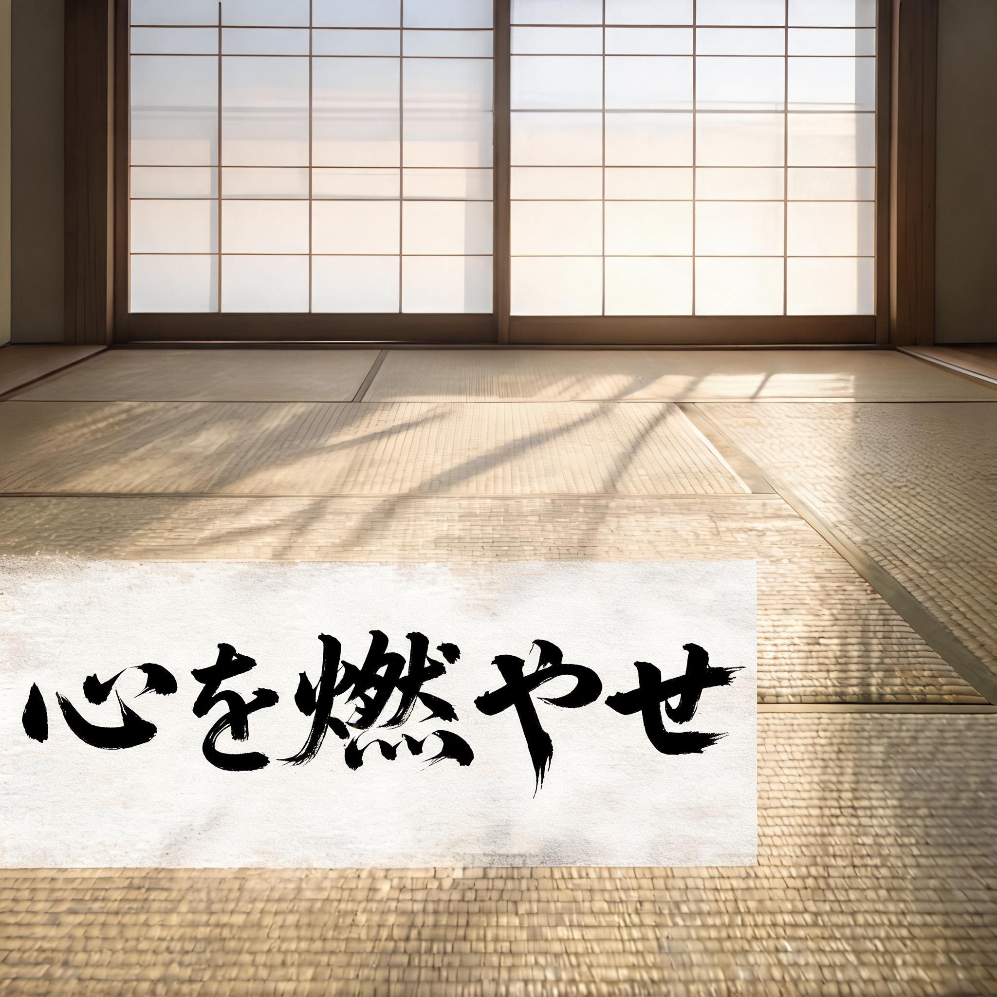 "心を燃やせ" — Brush Japanese Ink | AI Text Effect Generator