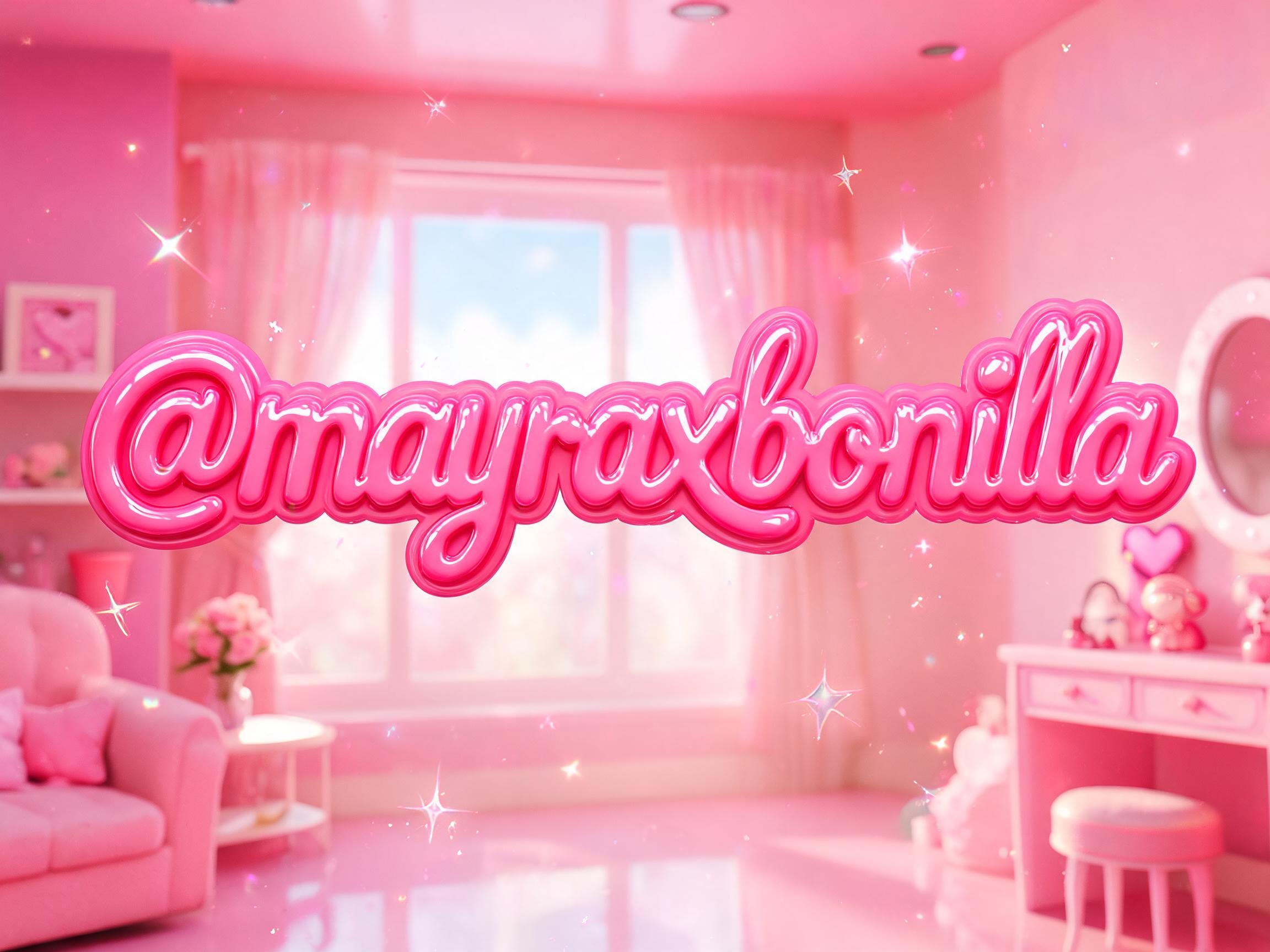 "@mayraxbonilla" — Barbie | AI Text Effect Generator