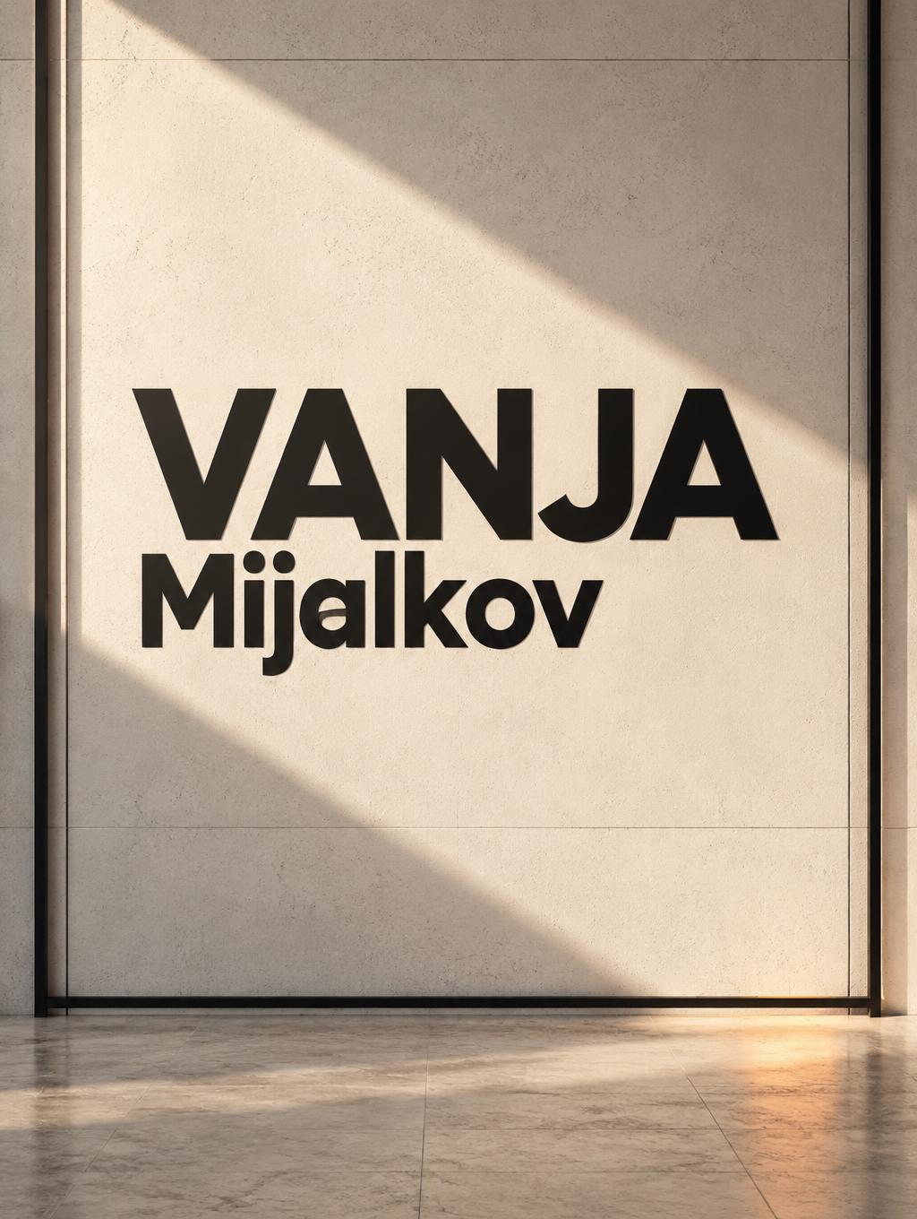 "VANJA Mijalkov" —  | AI Text Effect Generator