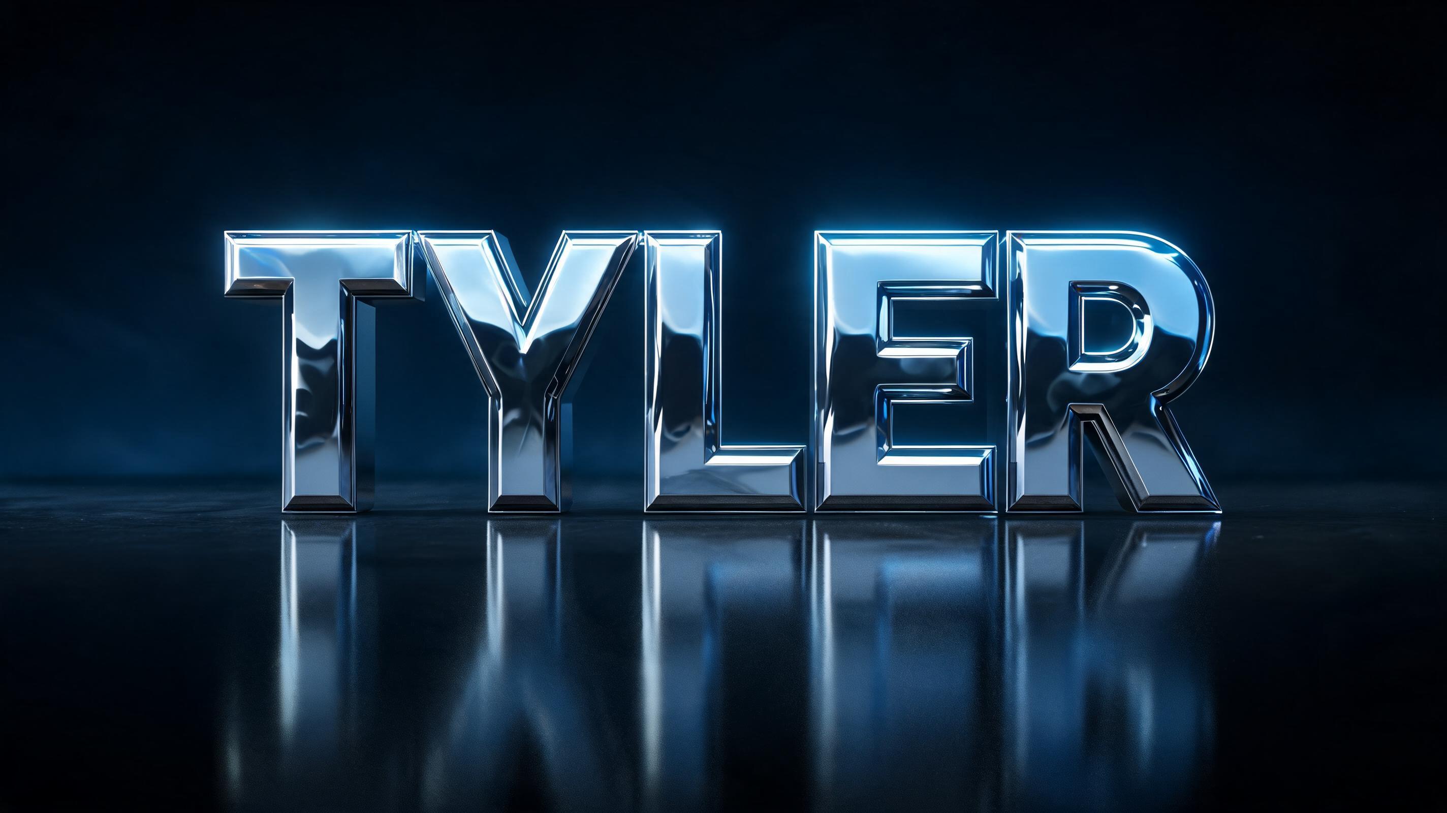 "TYLER" — Cyberpunk Chrome | AI Text Effect Generator