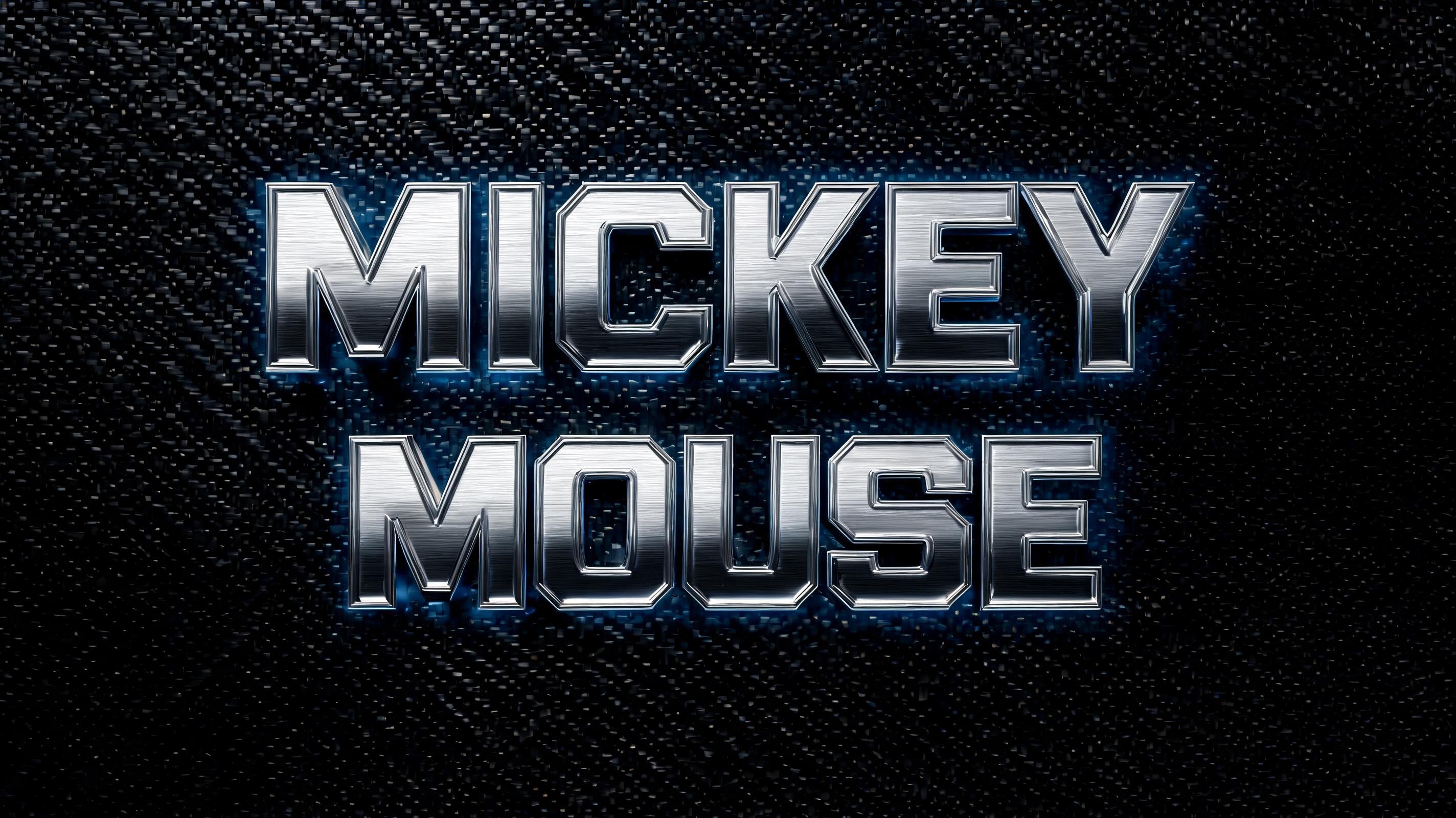 "MICKEY
 MOUSE" — Chrome Metal 3d | AI Text Effect Generator