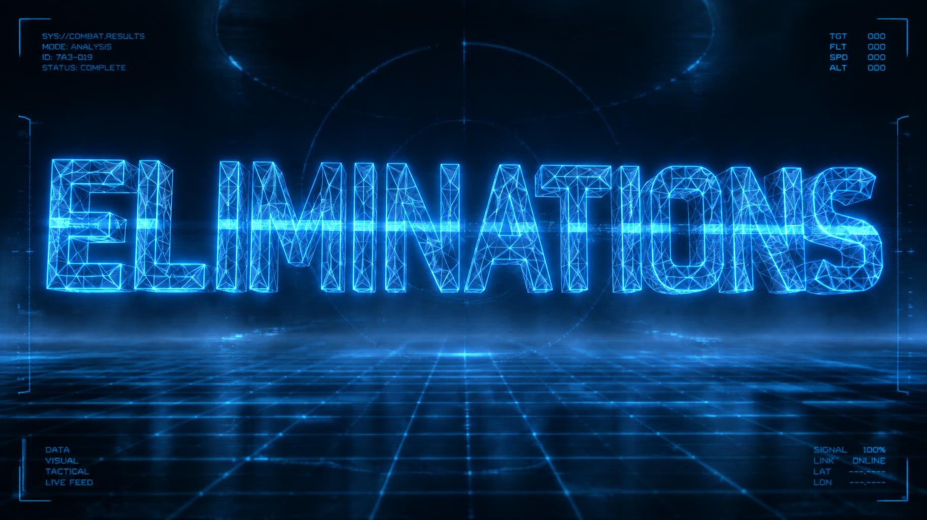 "ELIMINATIONS" — Futuristic | AI Text Effect Generator