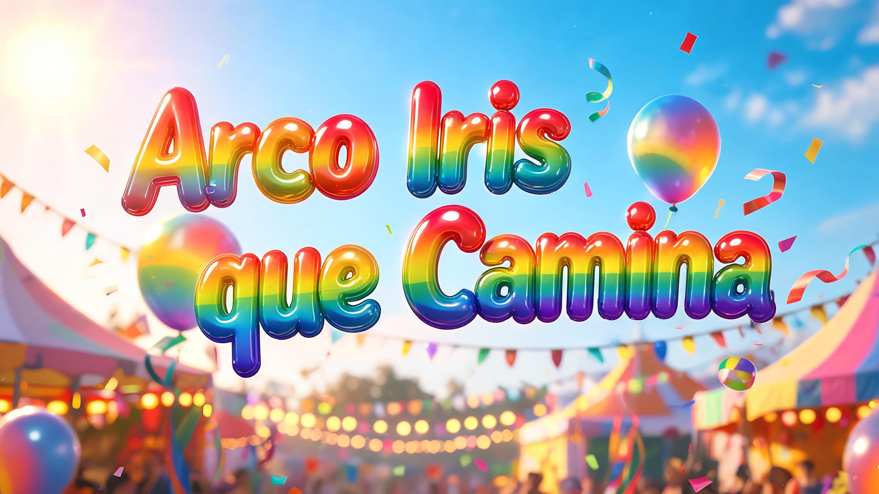"Arco Iris  que  Camina" — Rainbow | AI Text Effect Generator
