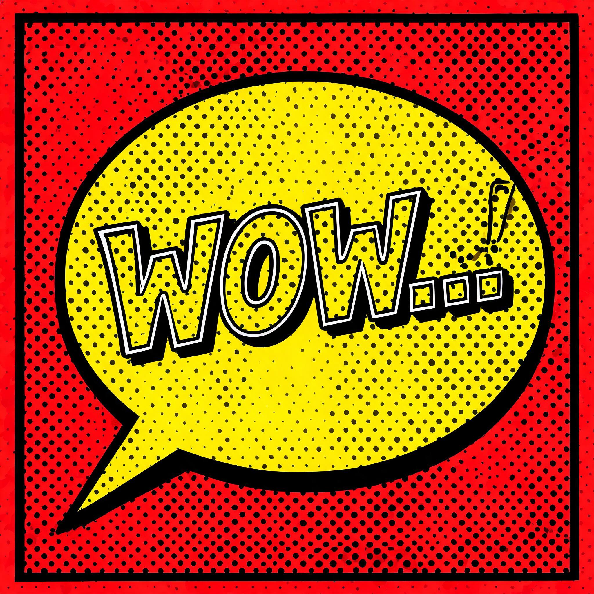 "WOW..." — Pop Art | AI Text Effect Generator
