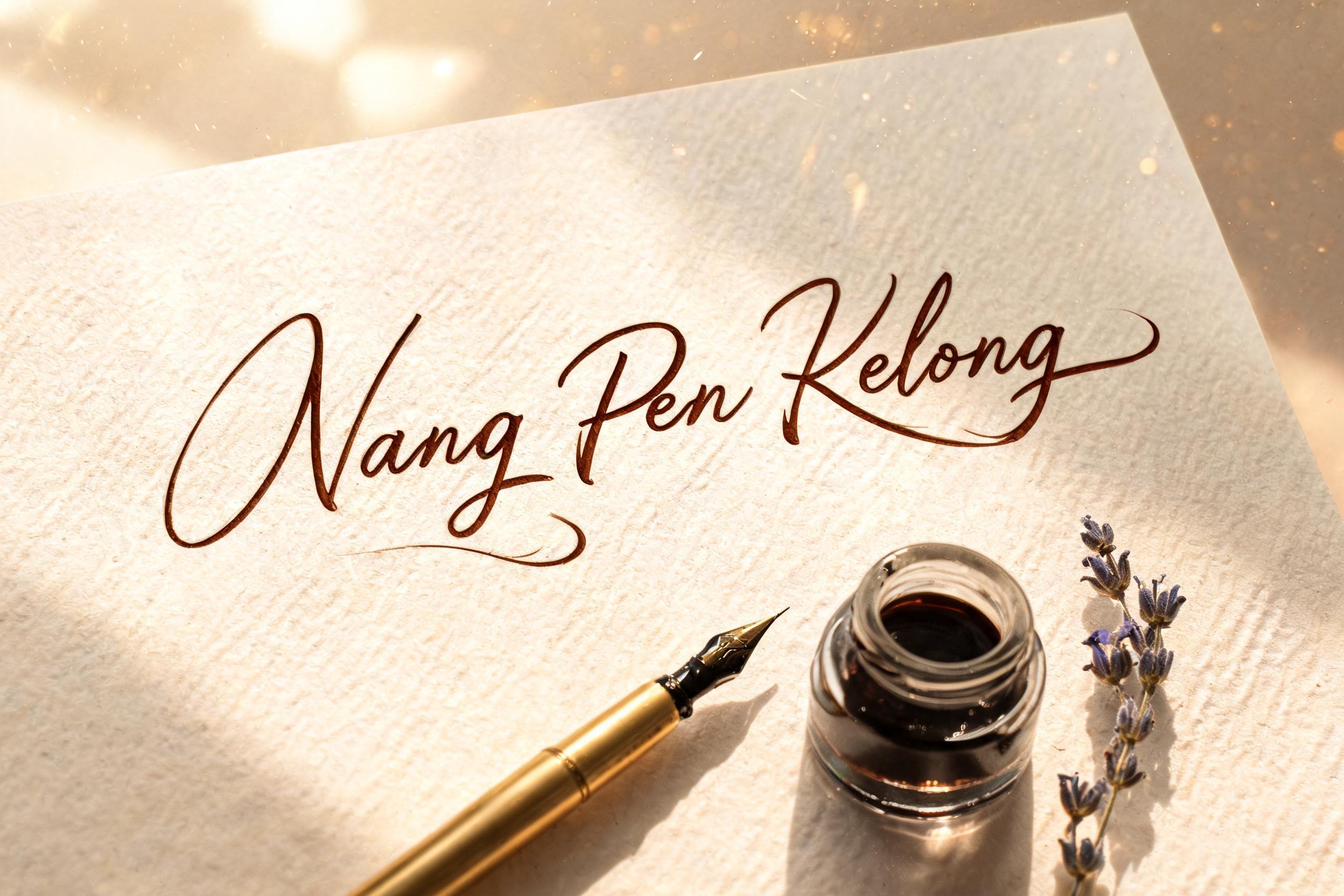 "Nang Pen Kelong " — Handwritten Script | AI Text Effect Generator