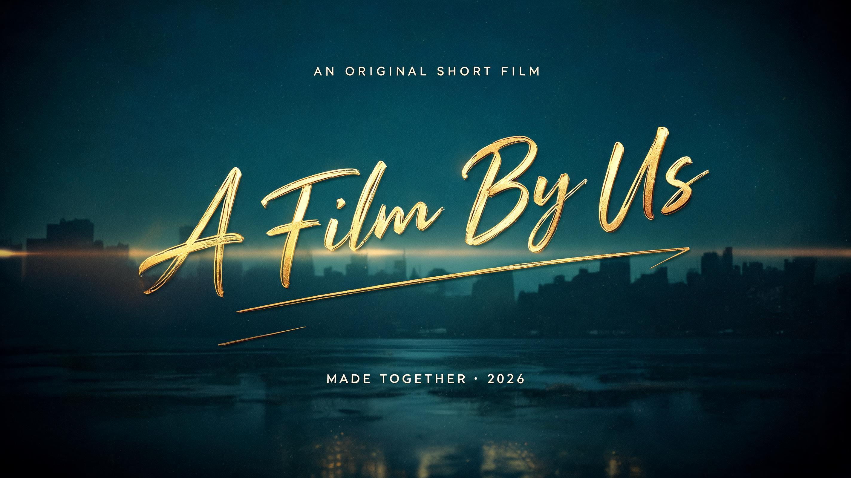 "A Film By Us
AN ORIGINAL SHORT FILM
MADE TOGETHER · 2026" — Cinematic | AI Text Effect Generator