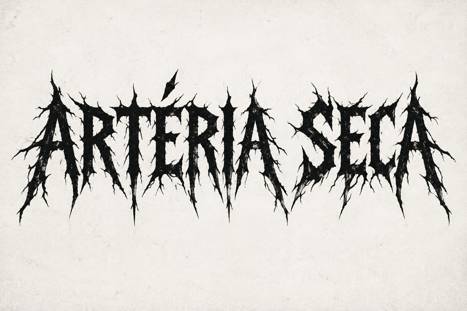 "Artéria Seca" — Gothic | AI Text Effect Generator