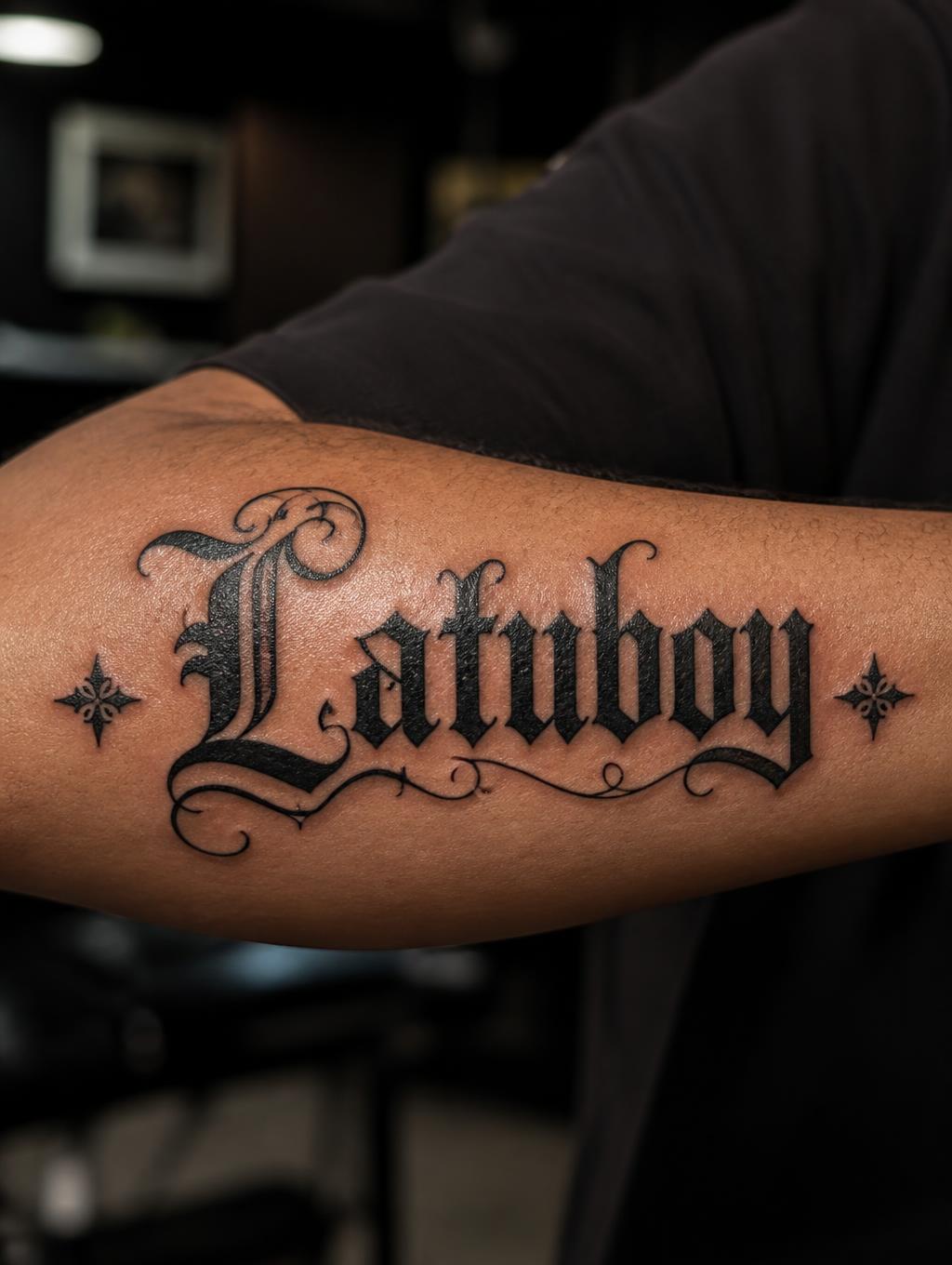 "Latuboy" — Tattoo | AI Text Effect Generator
