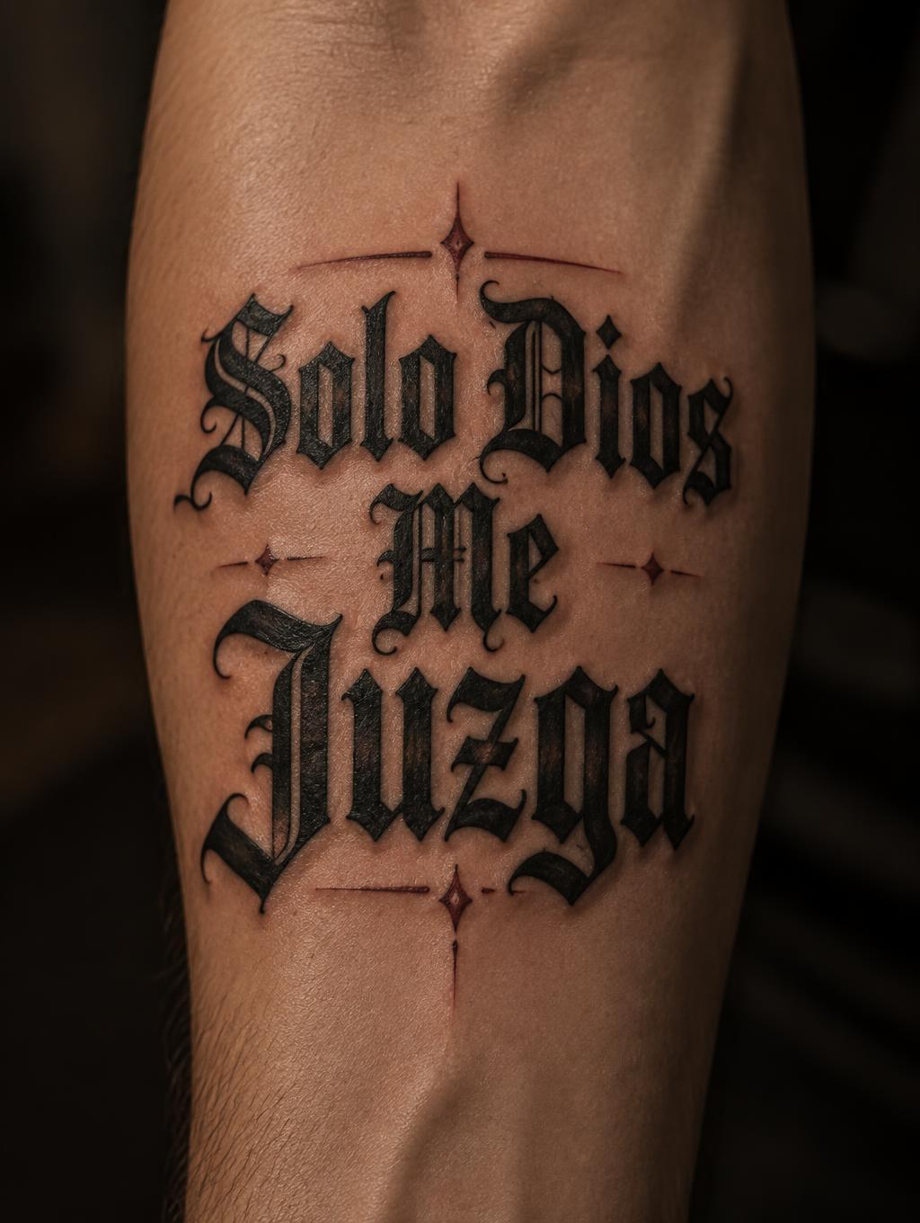 "Solo Dios Me Juzga" — Chicano | AI Text Effect Generator