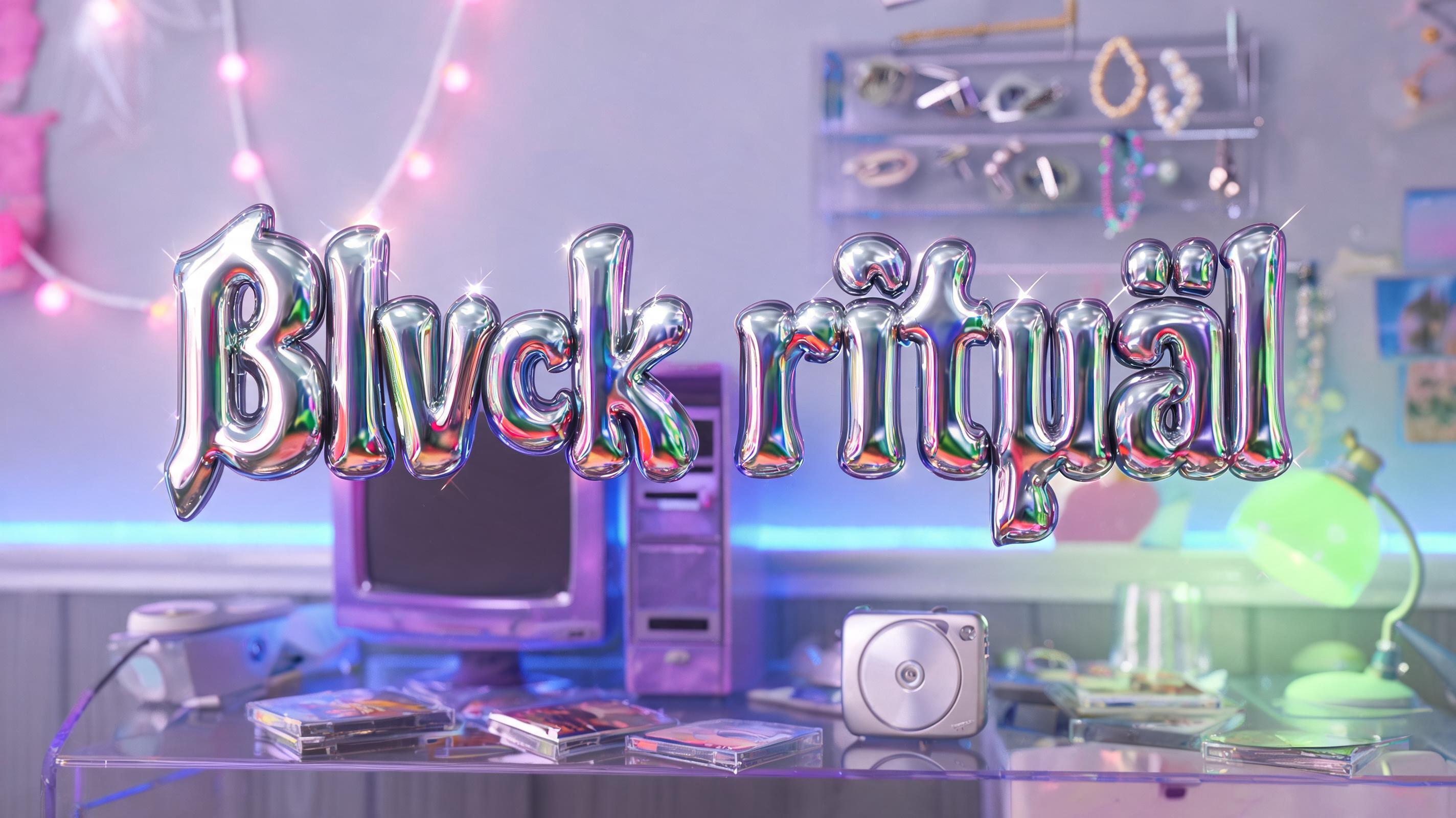 "ßlv¢k rï†µål" — Y2k Chrome | AI Text Effect Generator