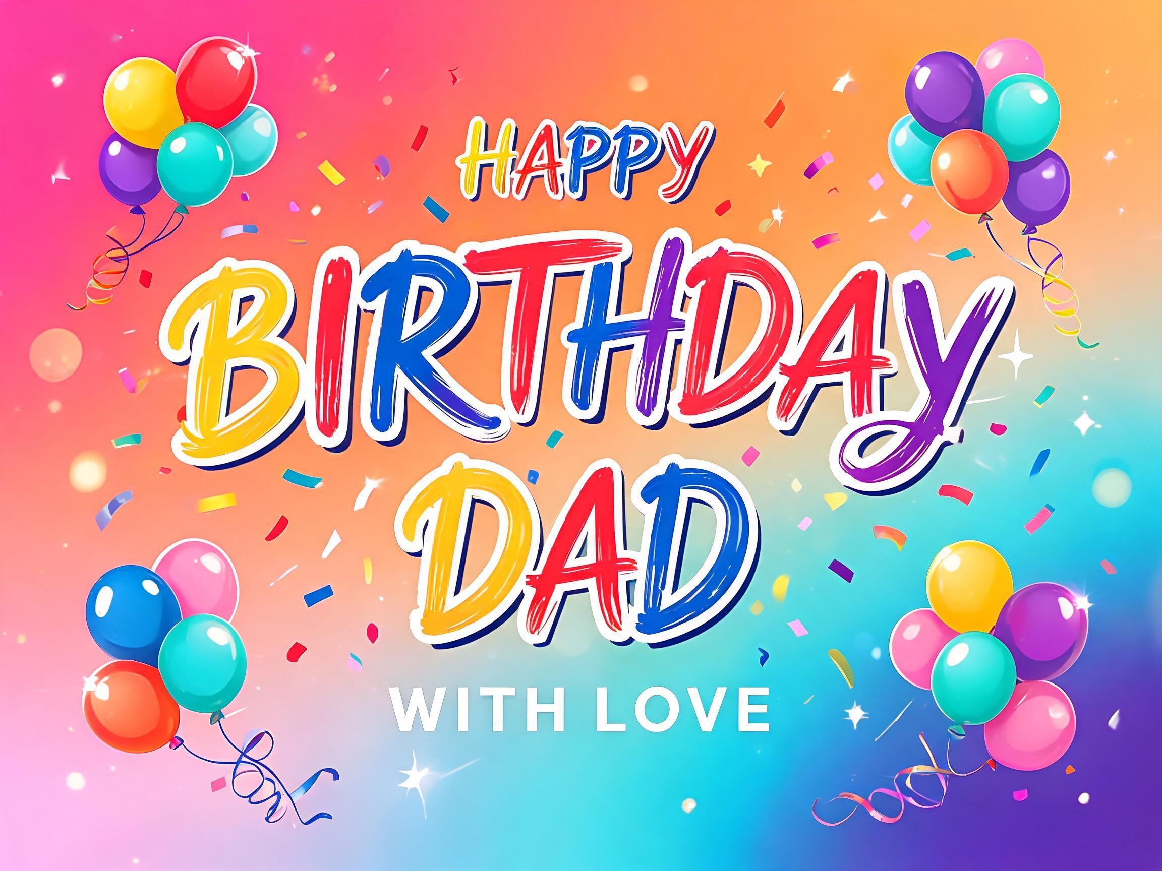 "HAPPY
BIRTHDAY
DAD
WITH LOVE" — Birthday | AI Text Effect Generator