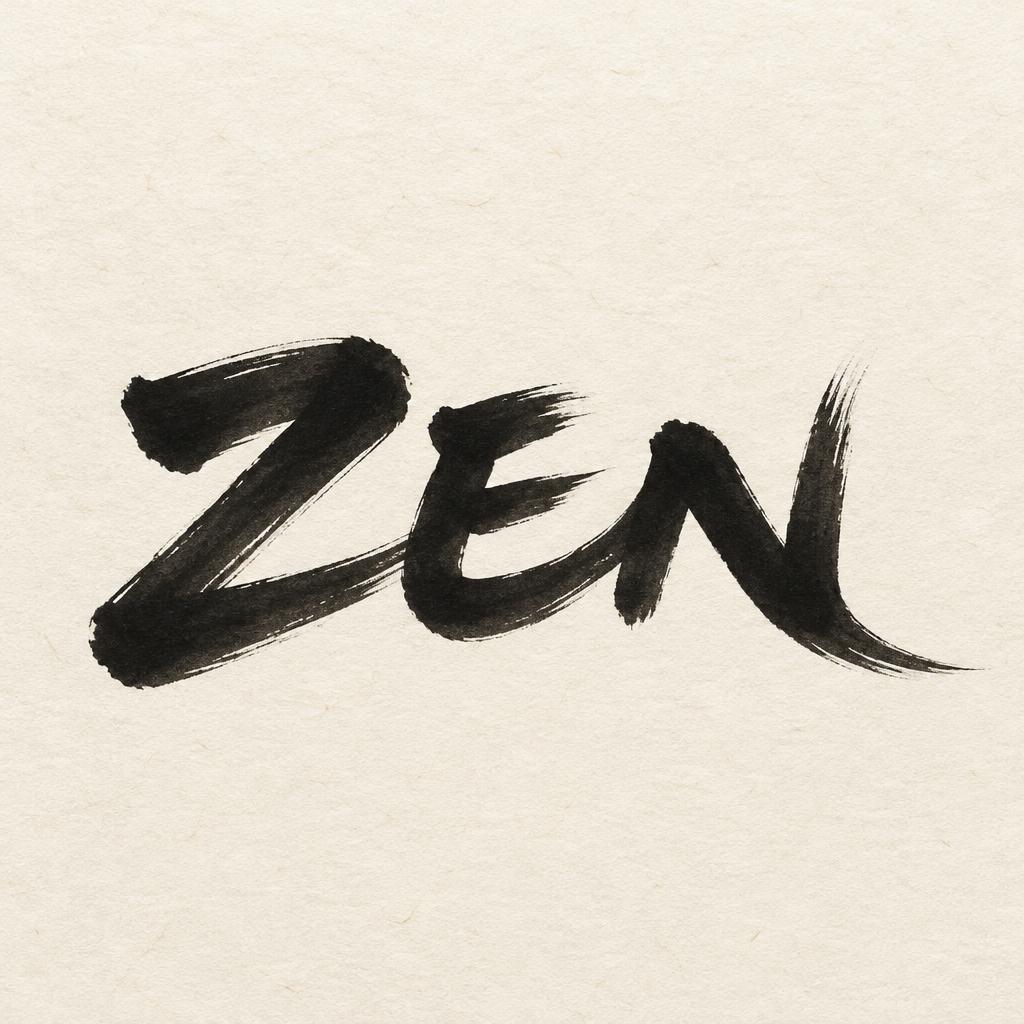 "ZEN" — Brush Japanese Ink | AI Text Effect Generator