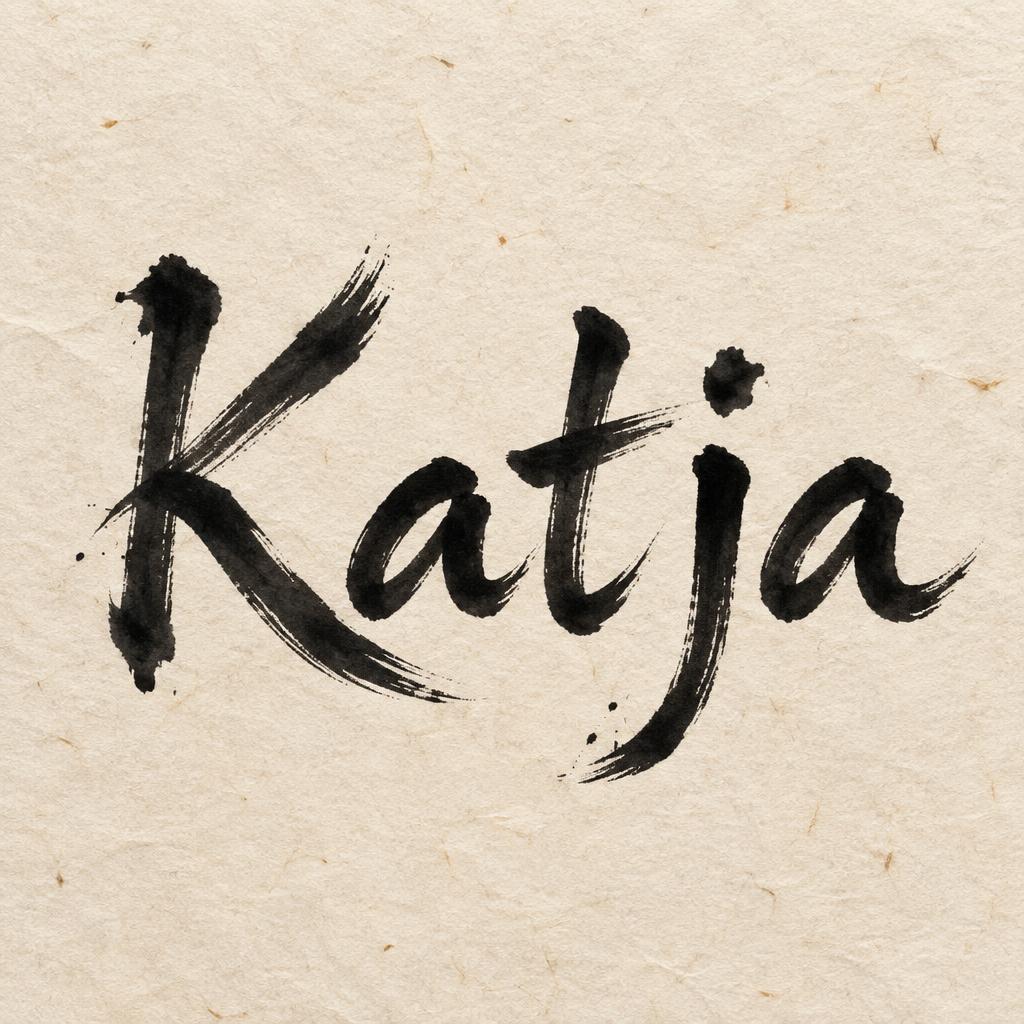 "Katja" — Brush Chinese Ink | AI Text Effect Generator