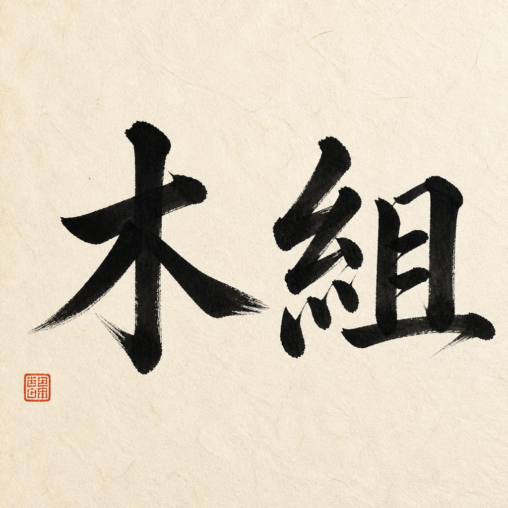 "木組" — Brush Japanese Ink | AI Text Effect Generator