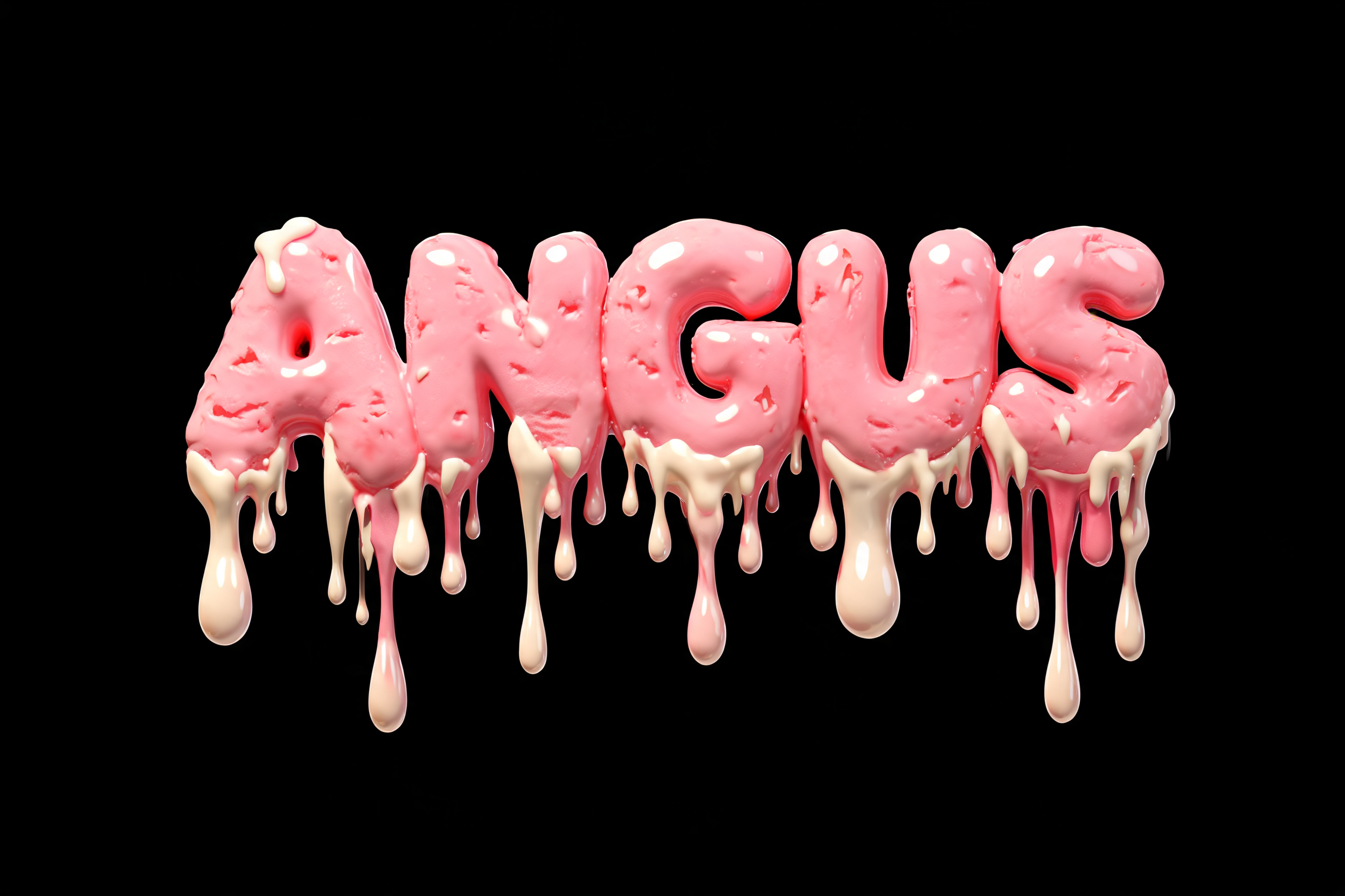 "Angus" — Drip Font Ice | AI Text Effect Generator